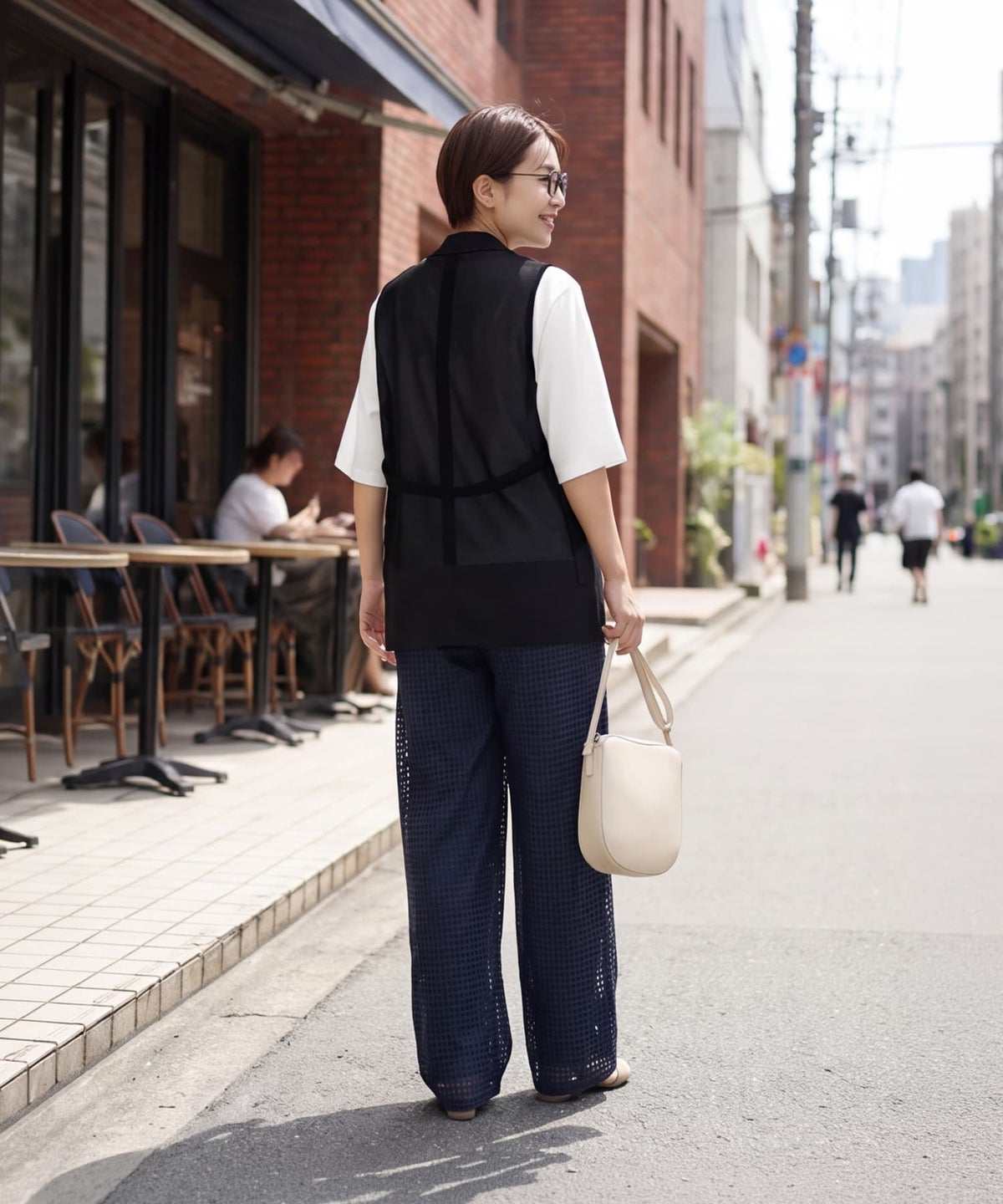 着用イメージ 163cm ホワイト