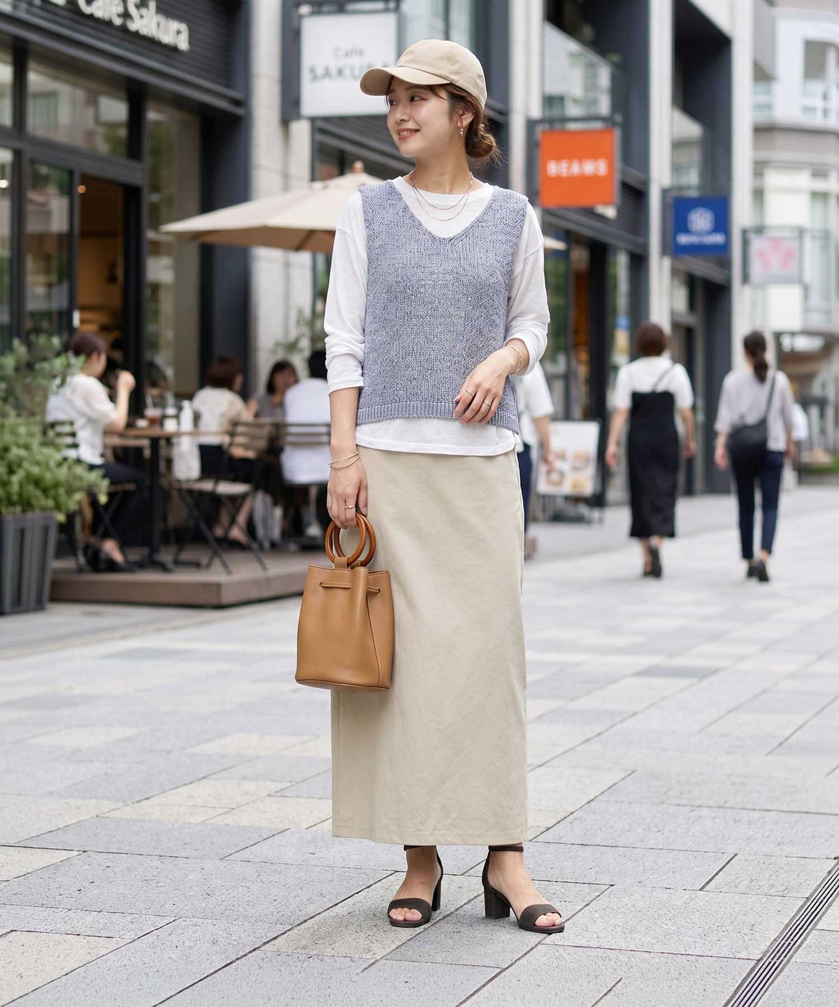 着用イメージ 163cm ニュアンスブルー