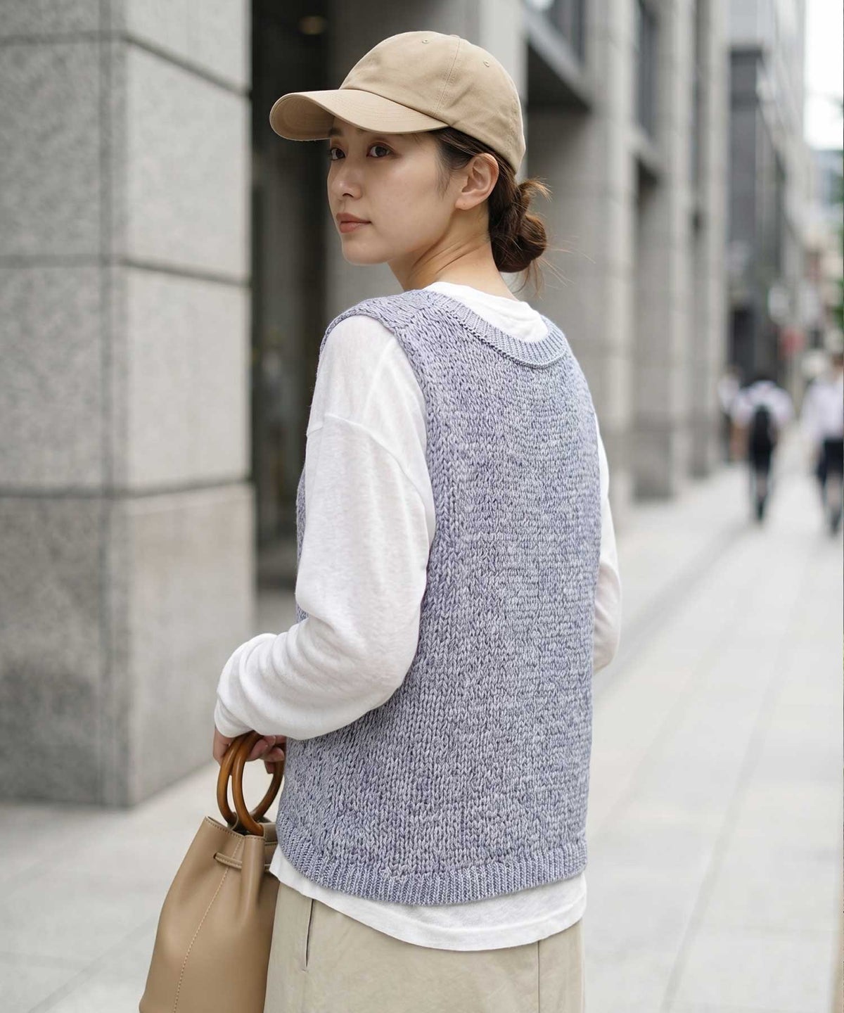 着用イメージ 163cm ニュアンスブルー