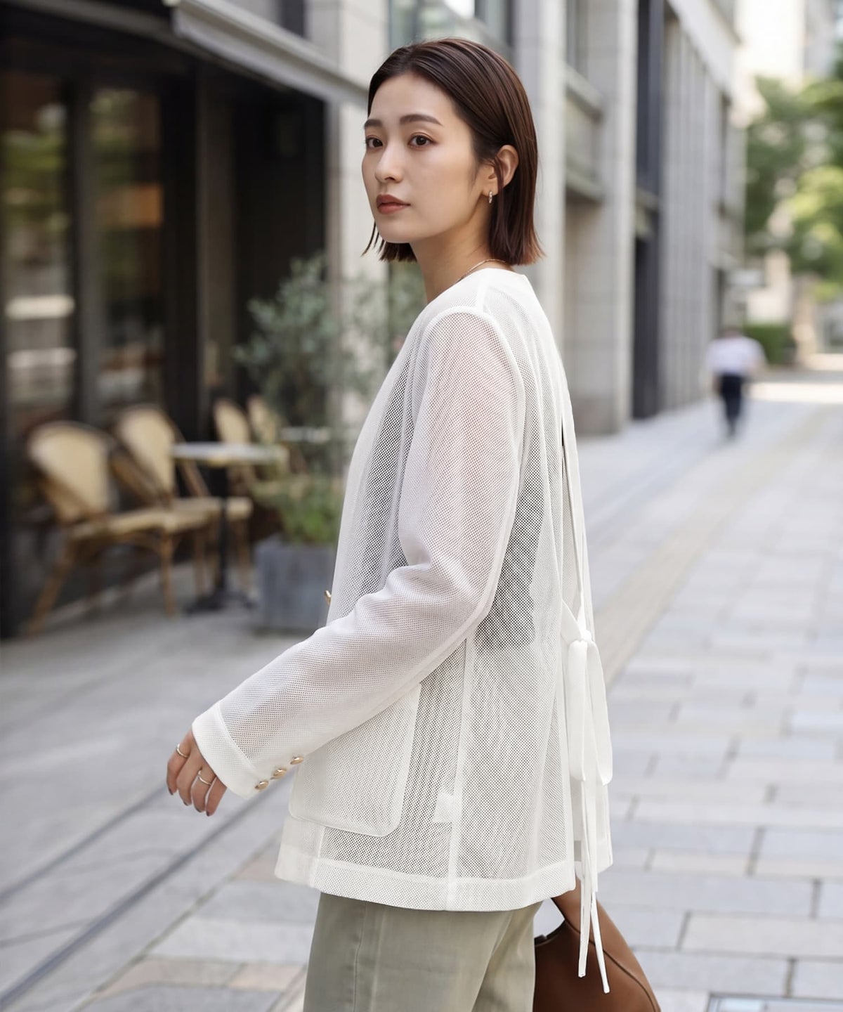 着用イメージ 163cm オフホワイト