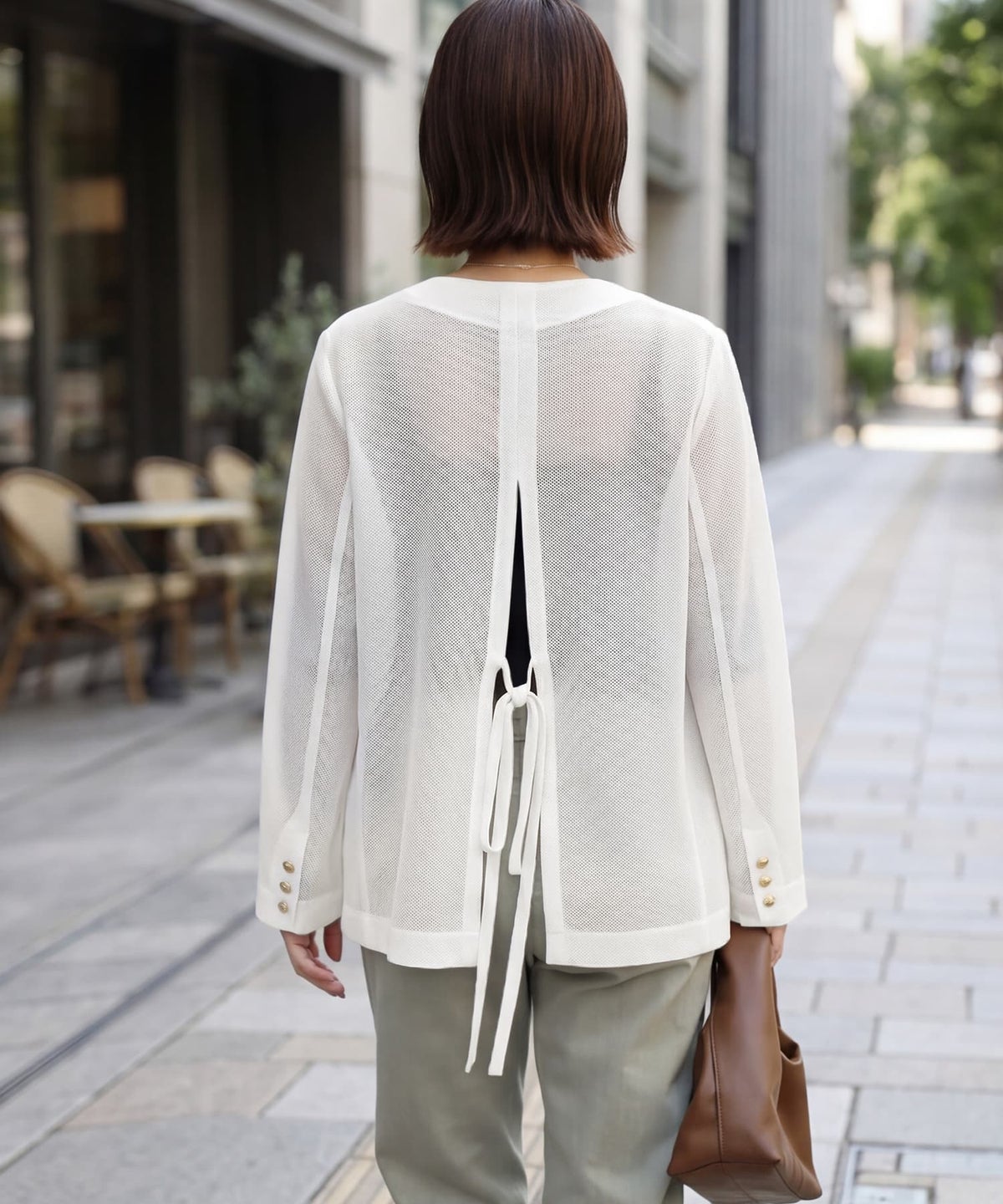 着用イメージ 163cm オフホワイト