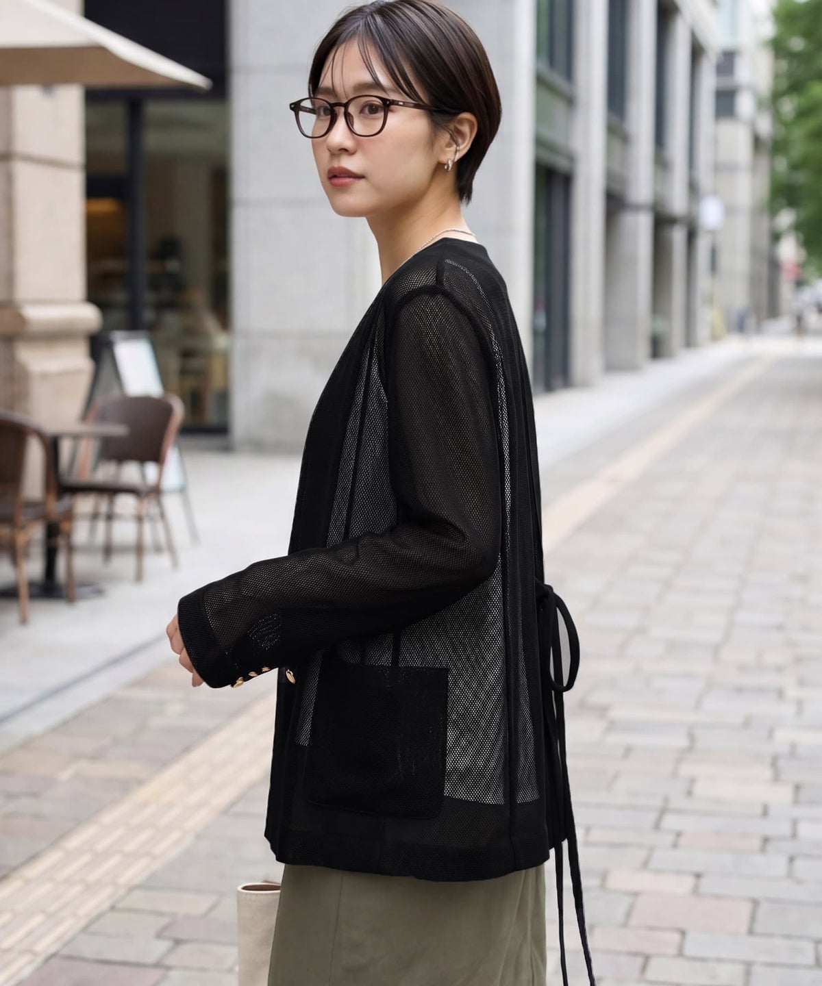 着用イメージ 163cm ブラック