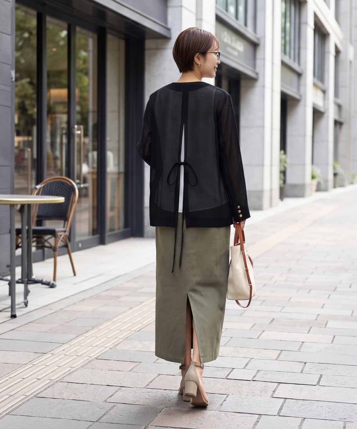 着用イメージ 163cm ブラック