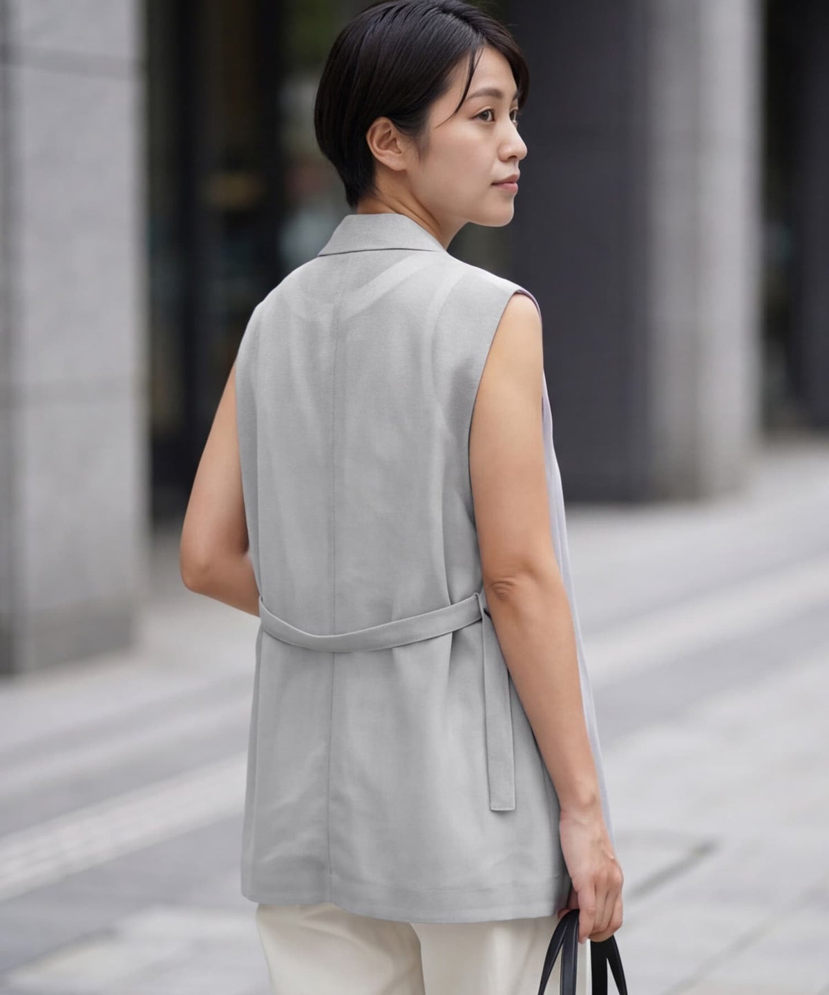 着用イメージ 163cm ライトグレー