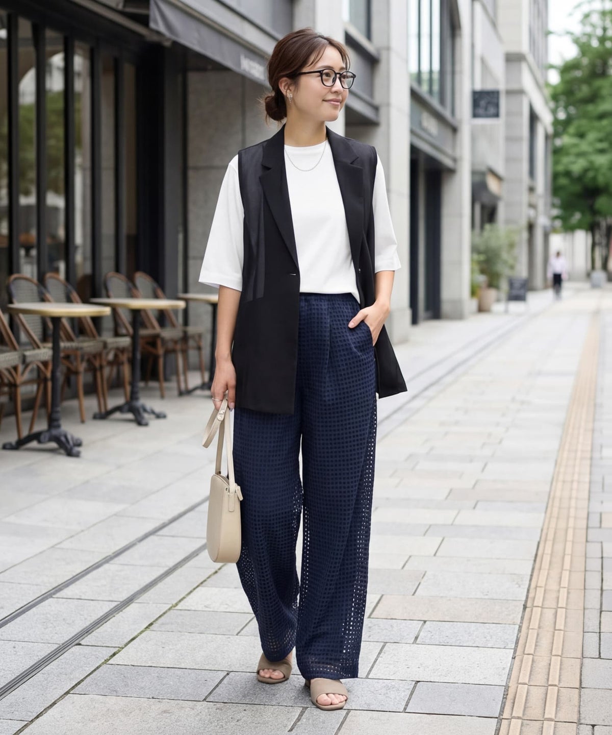 着用イメージ 163cm ブラック