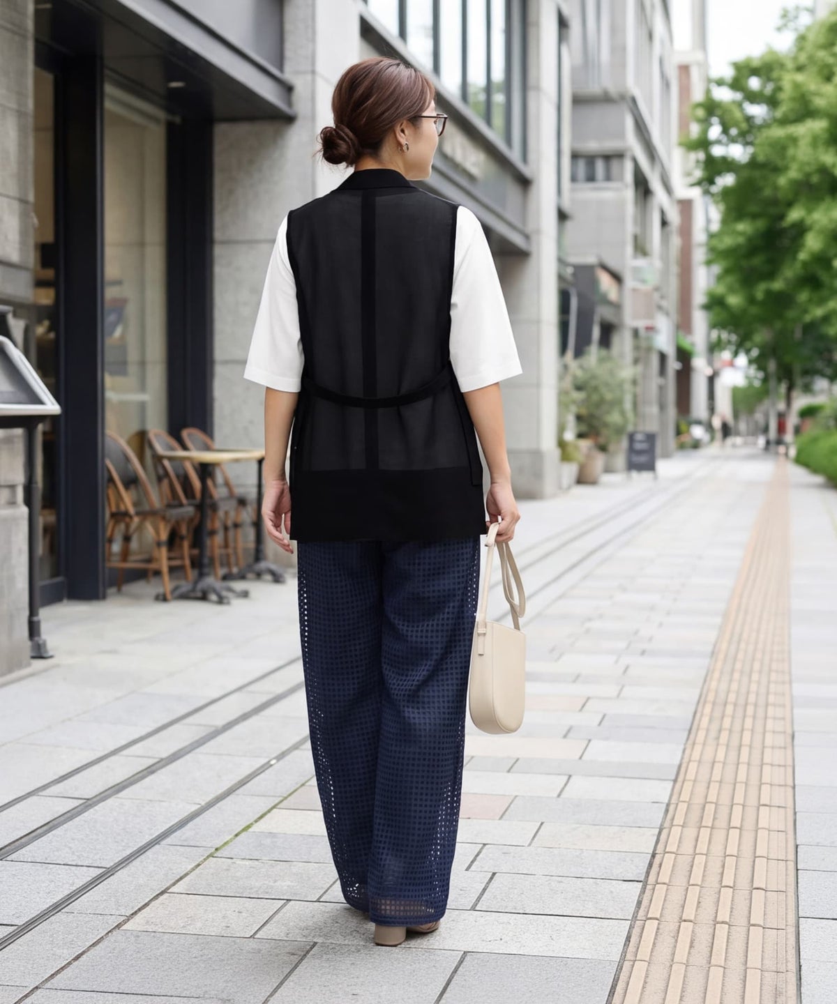 着用イメージ 163cm ブラック