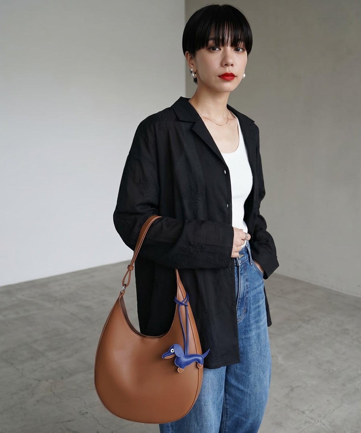 着用イメージ 170cm ブラック