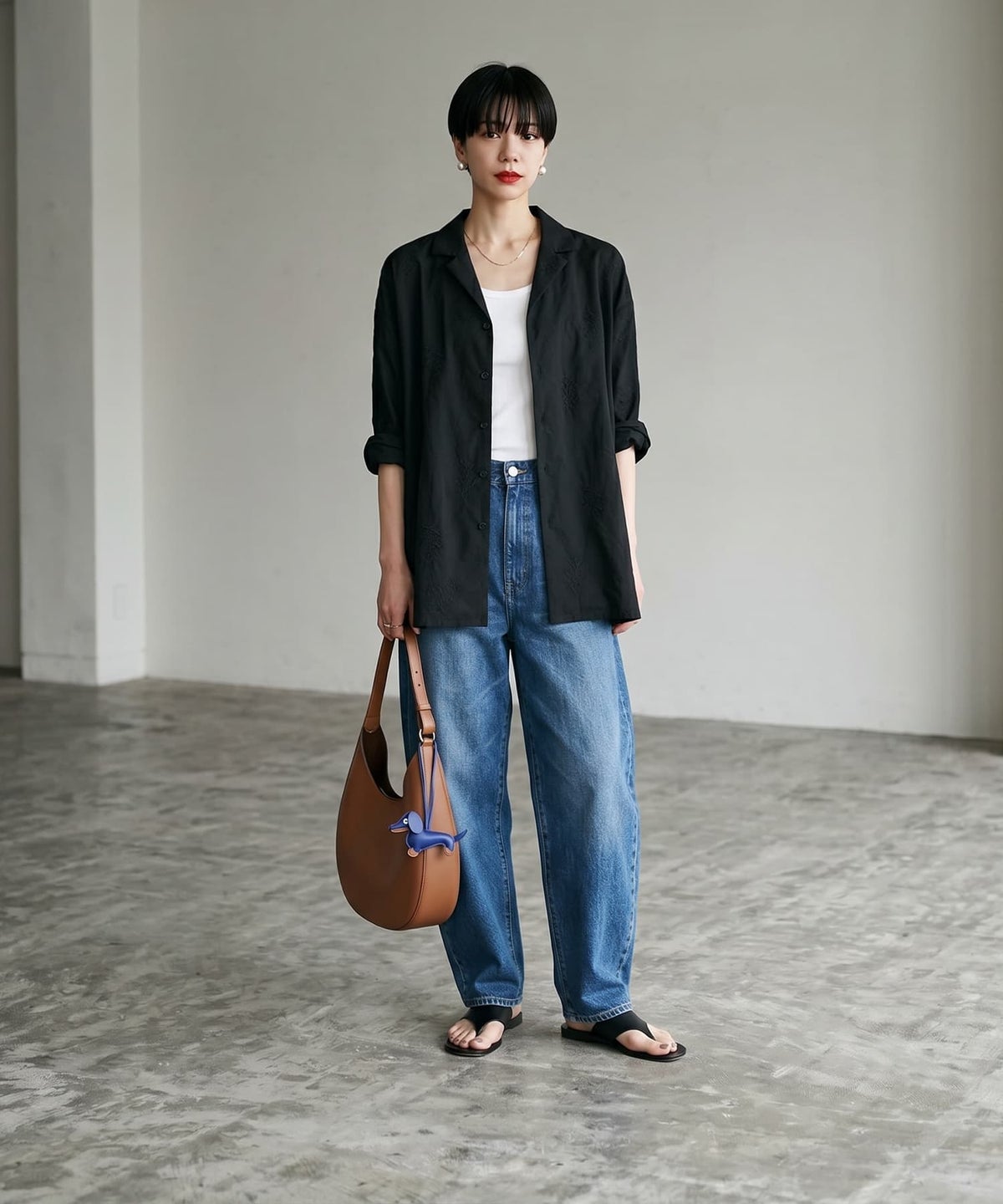 着用イメージ 170cm ブラック