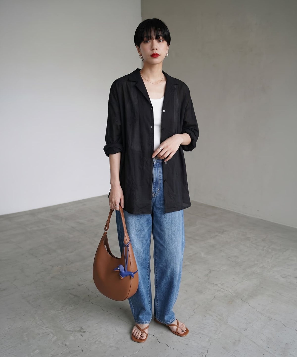 着用イメージ 170cm ブラック