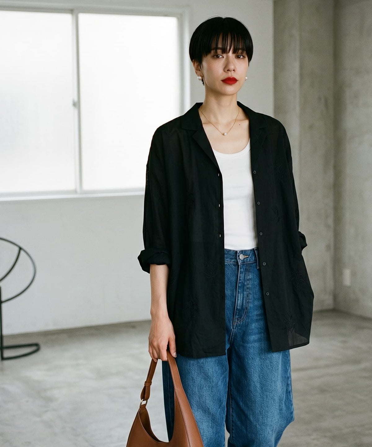 着用イメージ 170cm ブラック