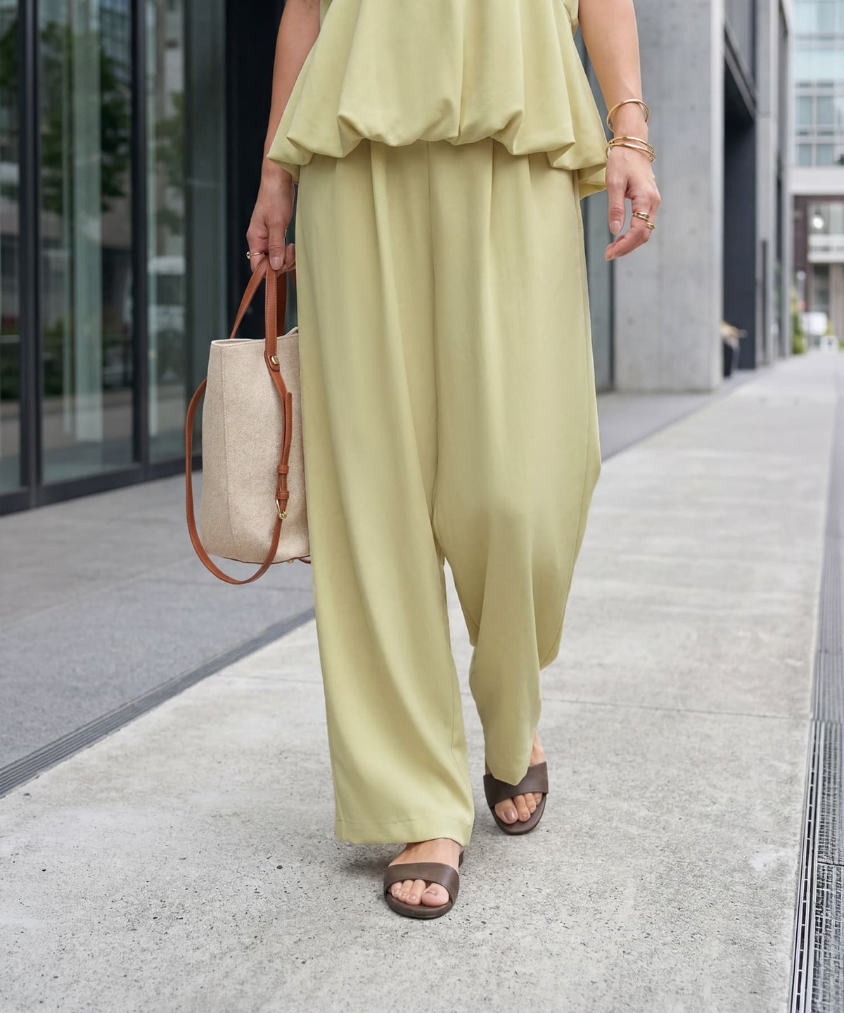 着用イメージ 163cm ライトイエロー