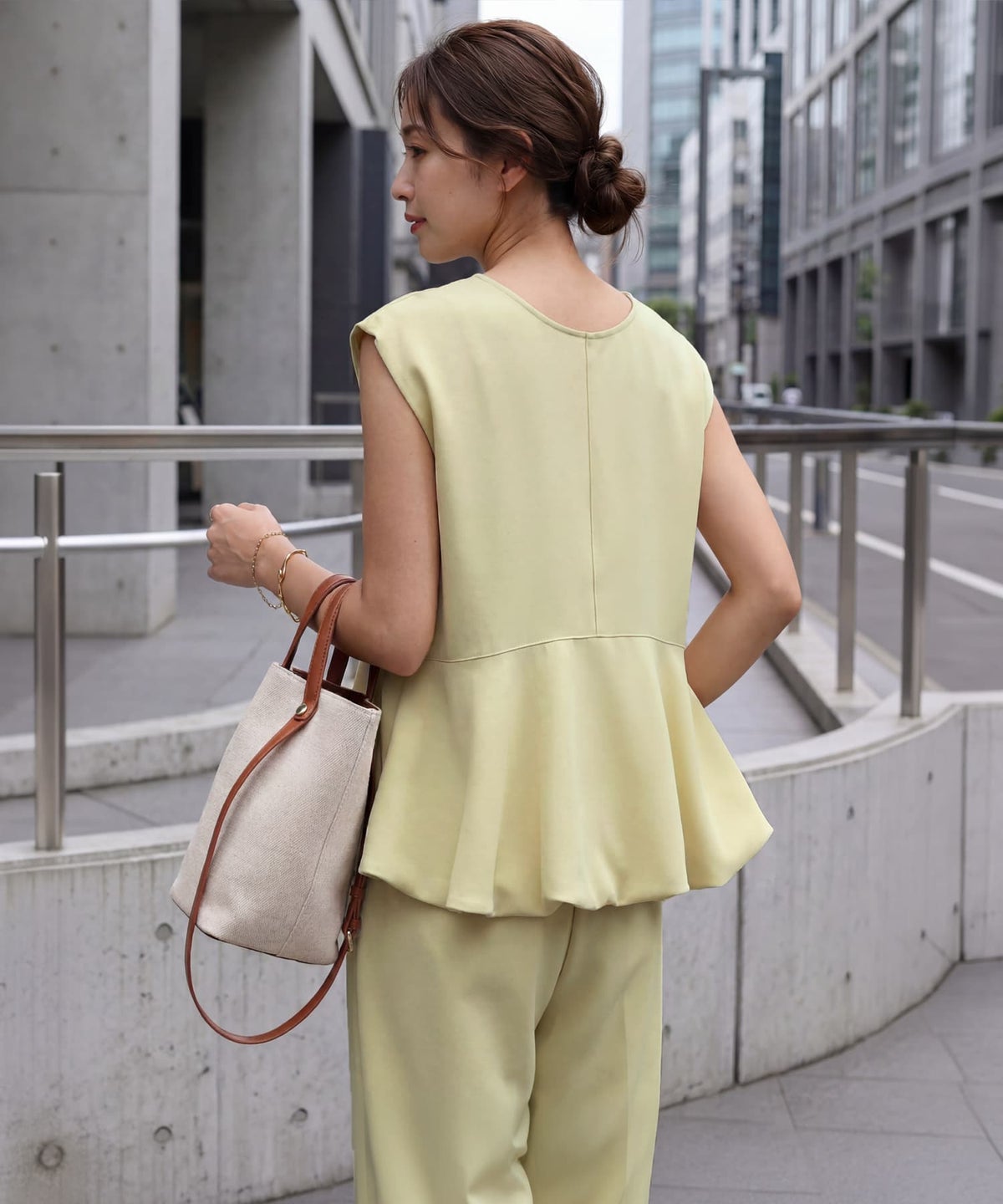 着用イメージ 163cm ライトイエロー