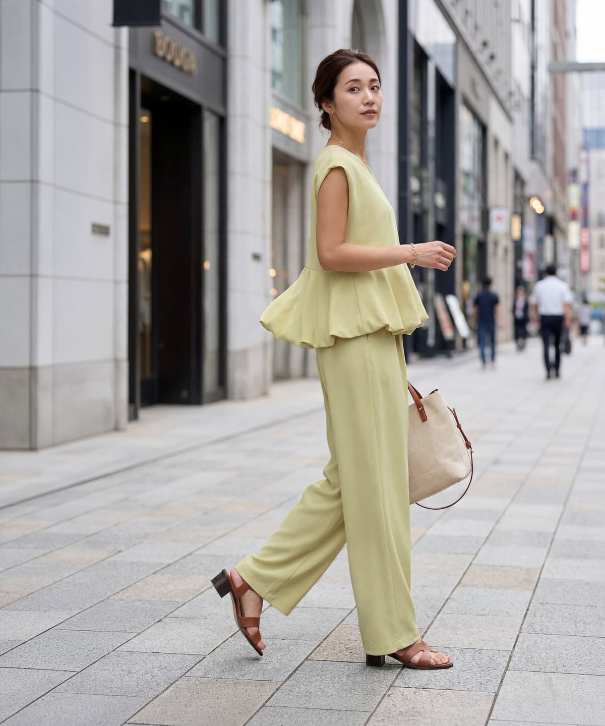 着用イメージ 163cm ライトイエロー