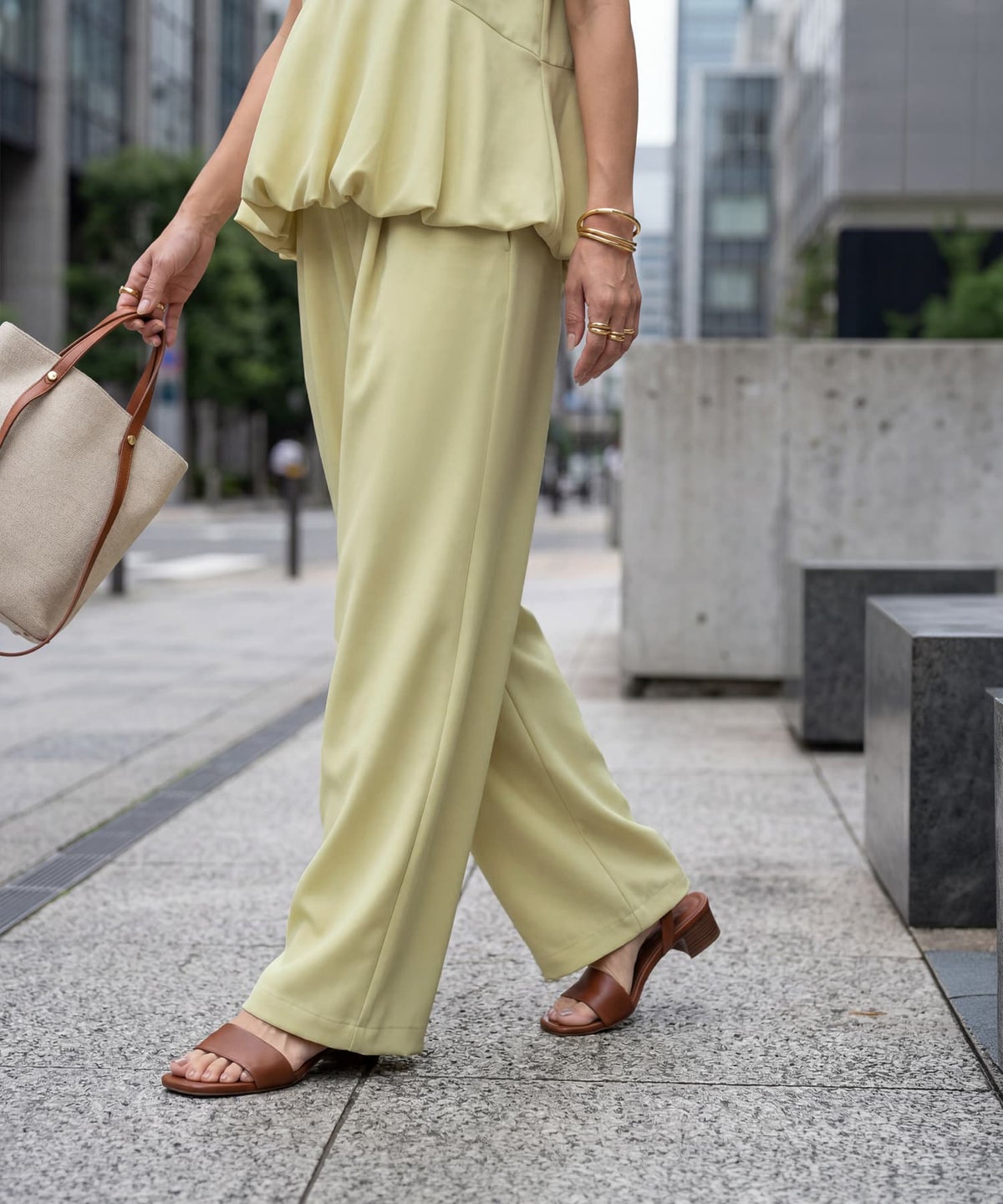 着用イメージ 163cm ライトイエロー