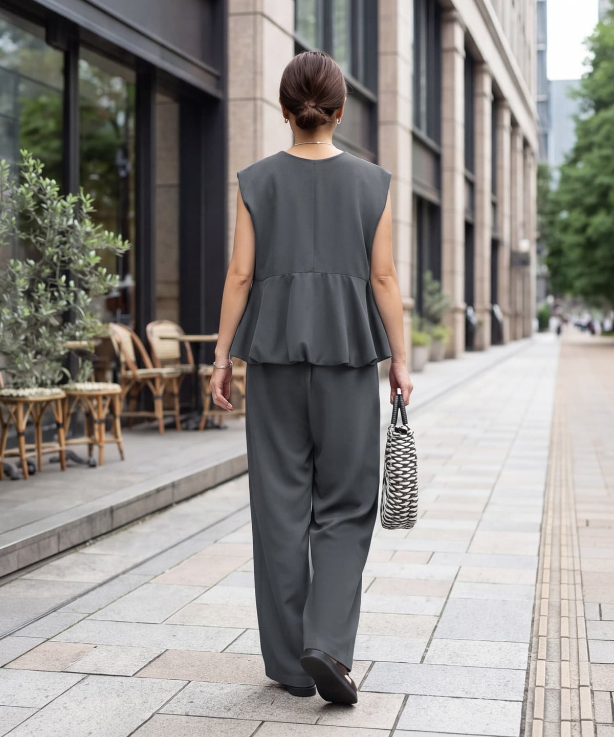 着用イメージ 163cm チャコール