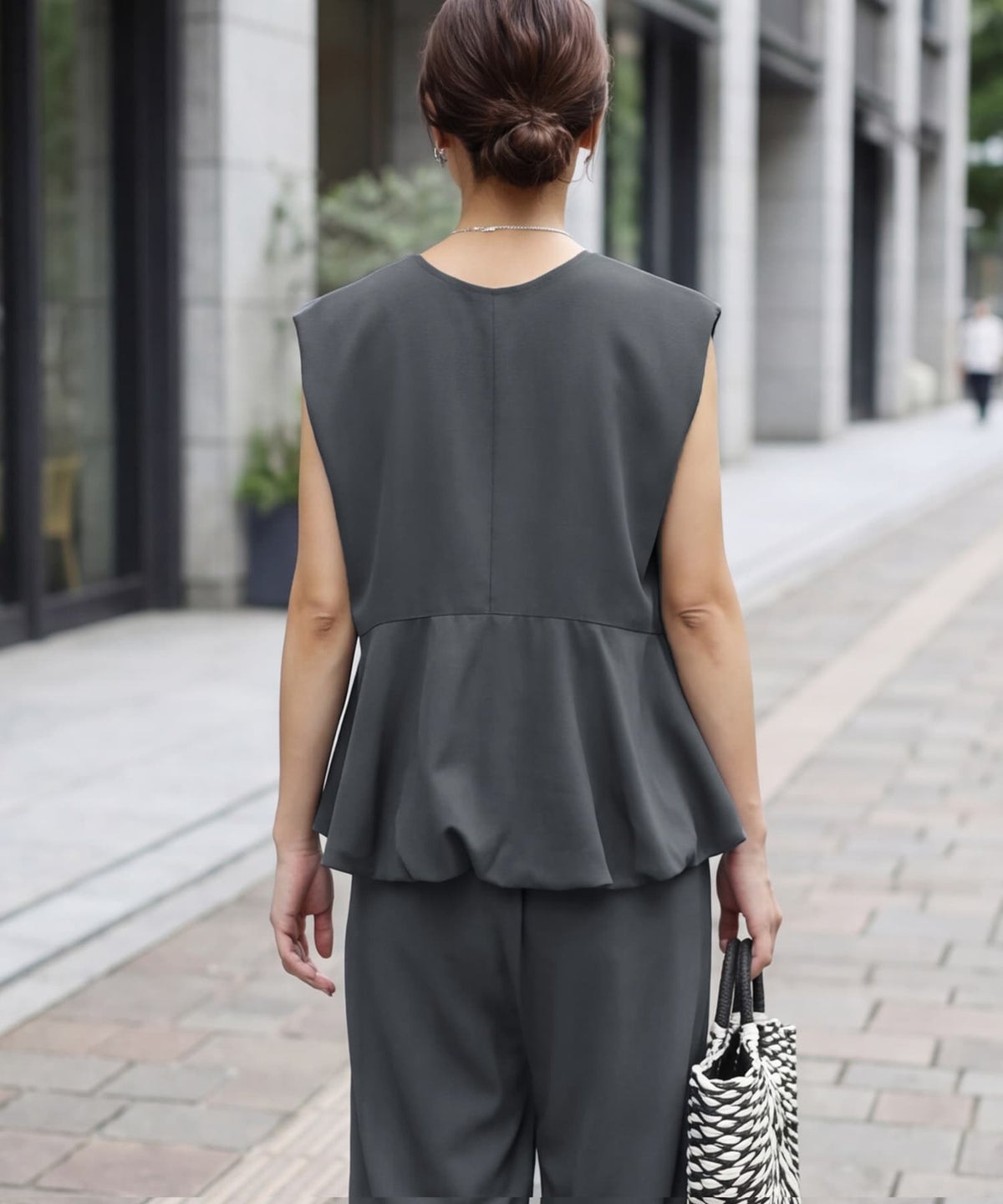 着用イメージ 163cm チャコール