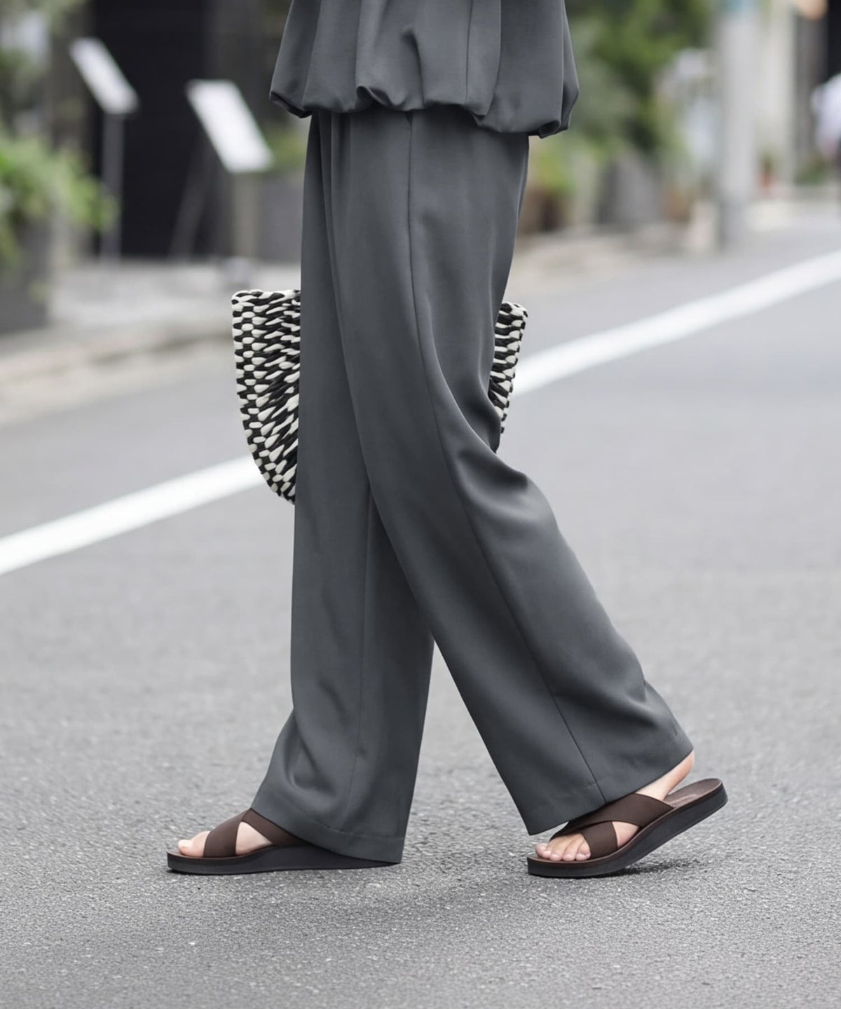 着用イメージ 163cm チャコール