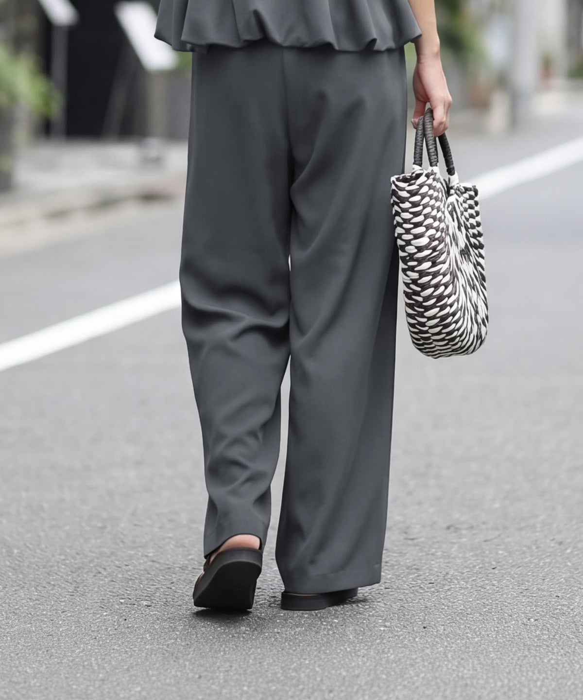 着用イメージ 163cm チャコール