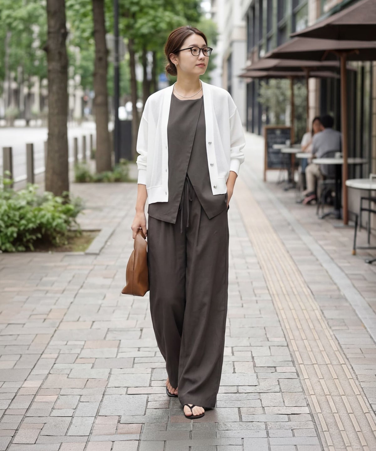 着用イメージ 163cm ホワイト