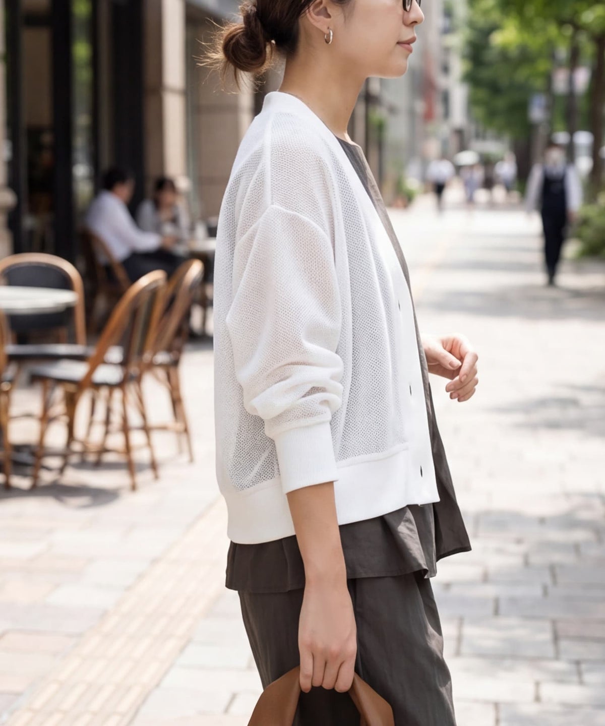 着用イメージ 163cm ホワイト