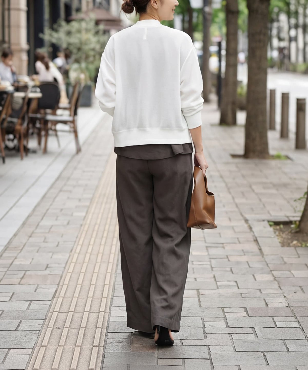 着用イメージ 163cm ホワイト