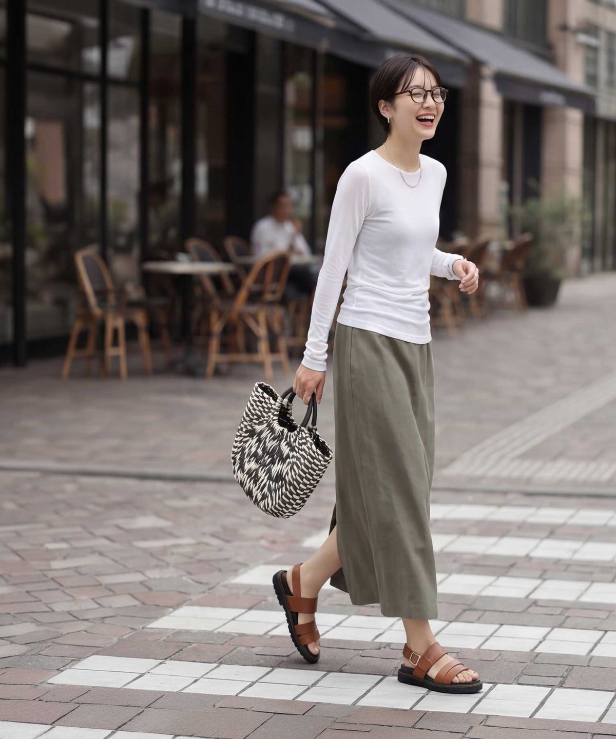 着用イメージ 163cm ホワイト