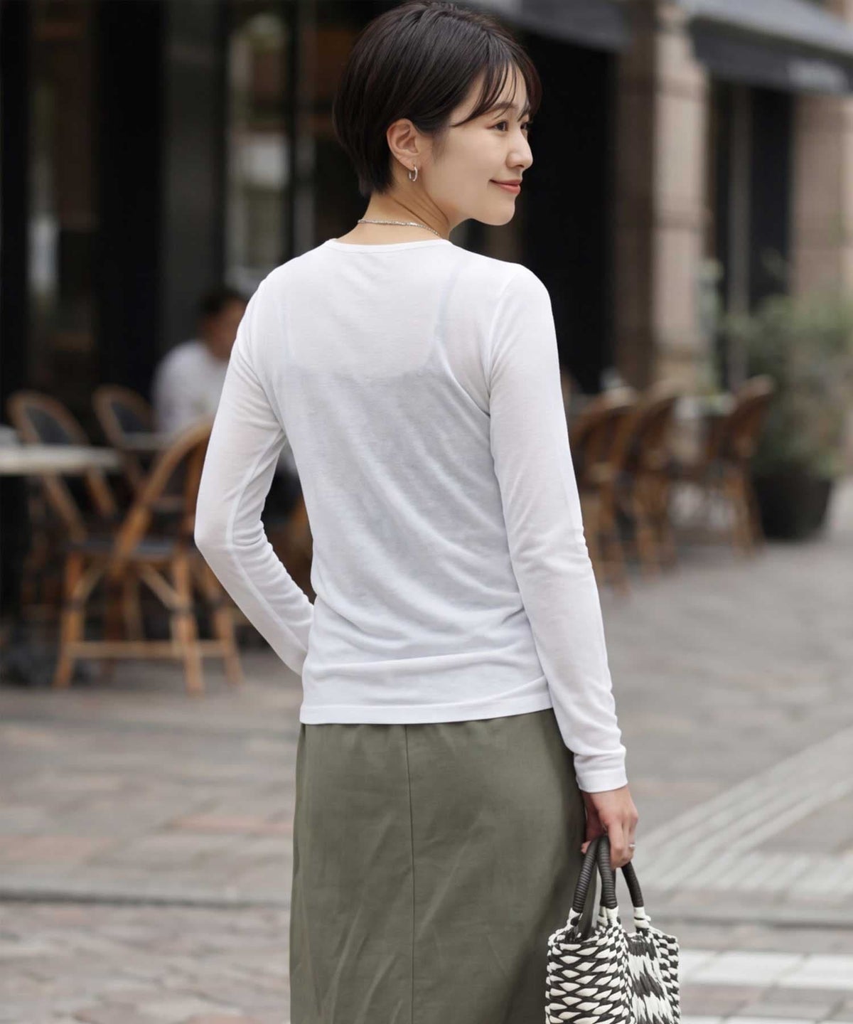 着用イメージ 163cm ホワイト