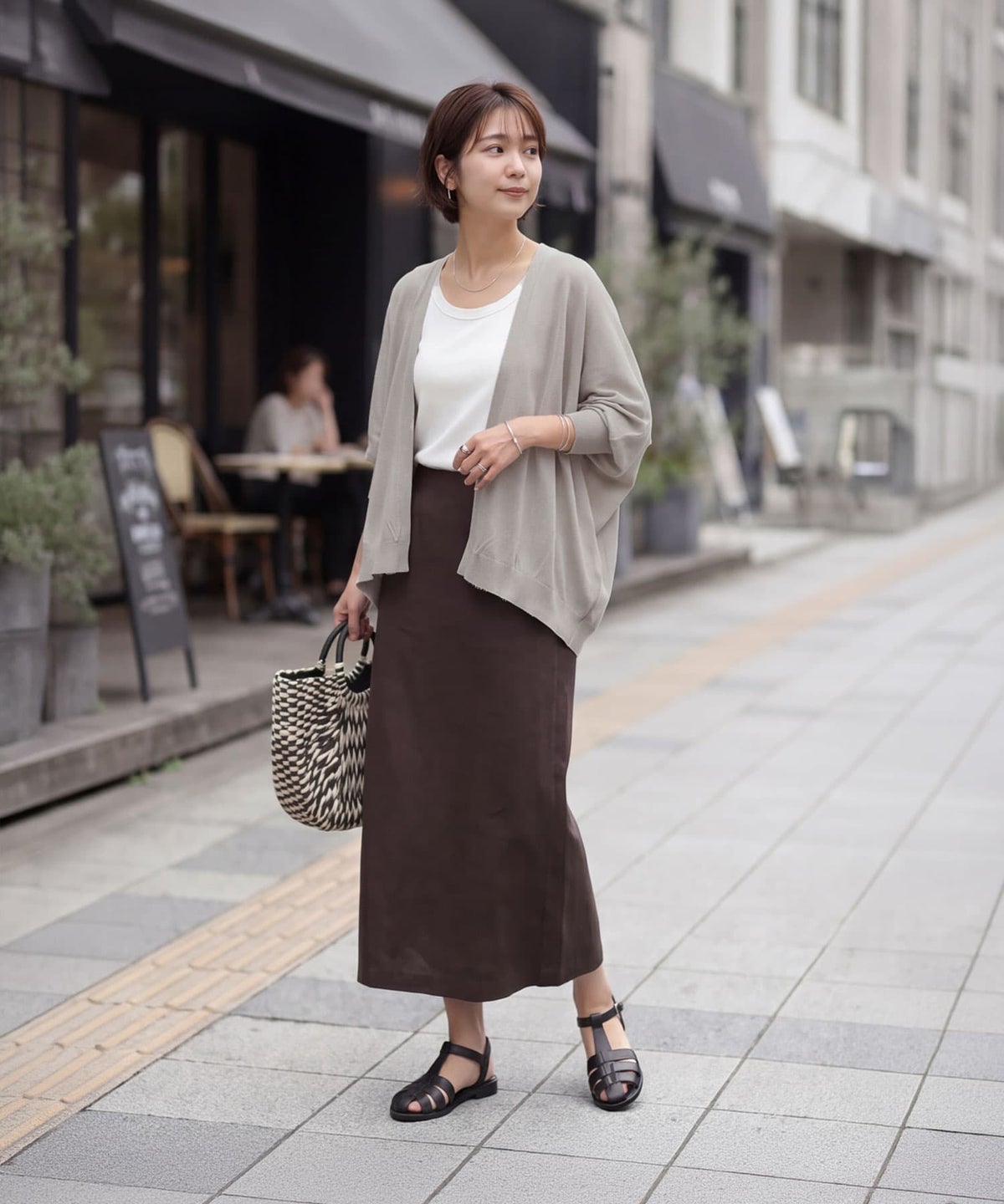 着用イメージ 163cm ストーン