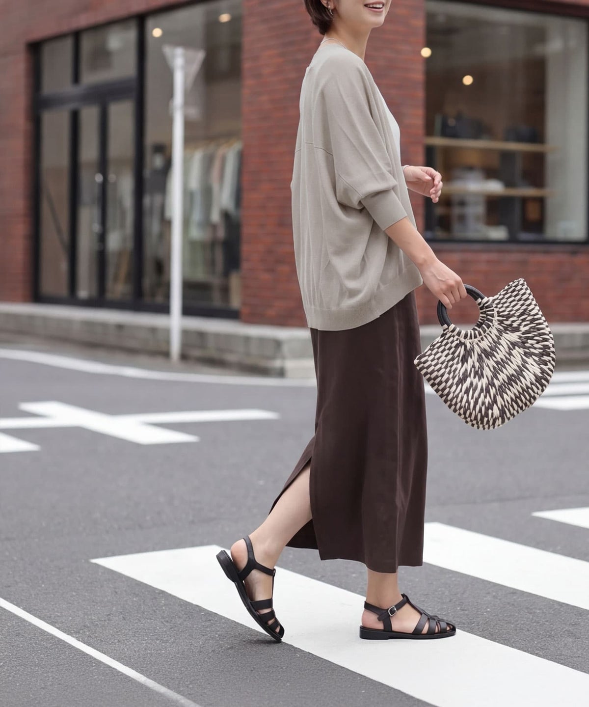 着用イメージ 163cm ストーン