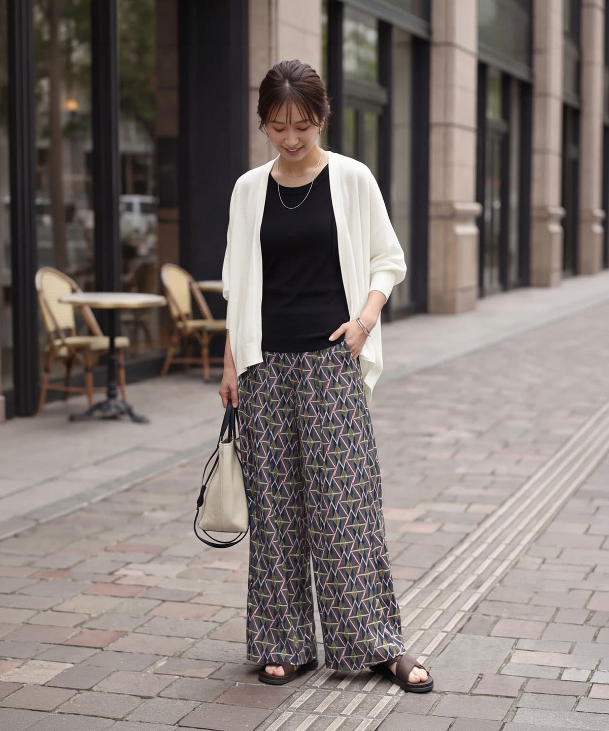 着用イメージ 163cm ホワイト