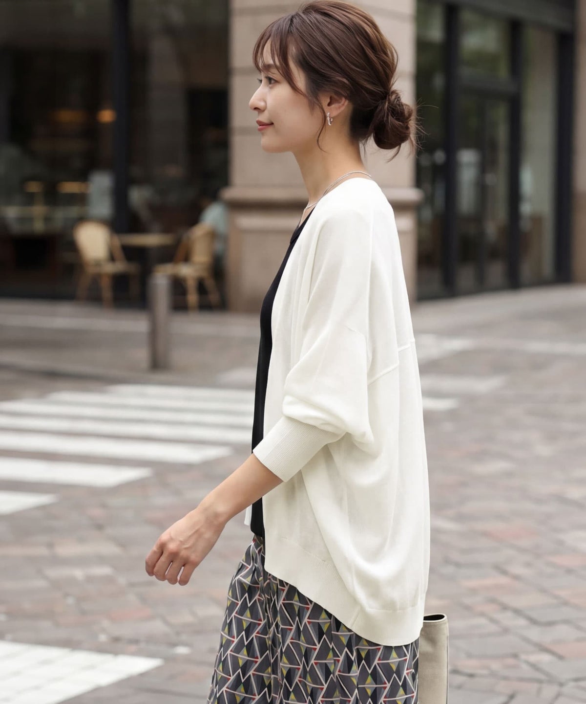 着用イメージ 163cm ホワイト