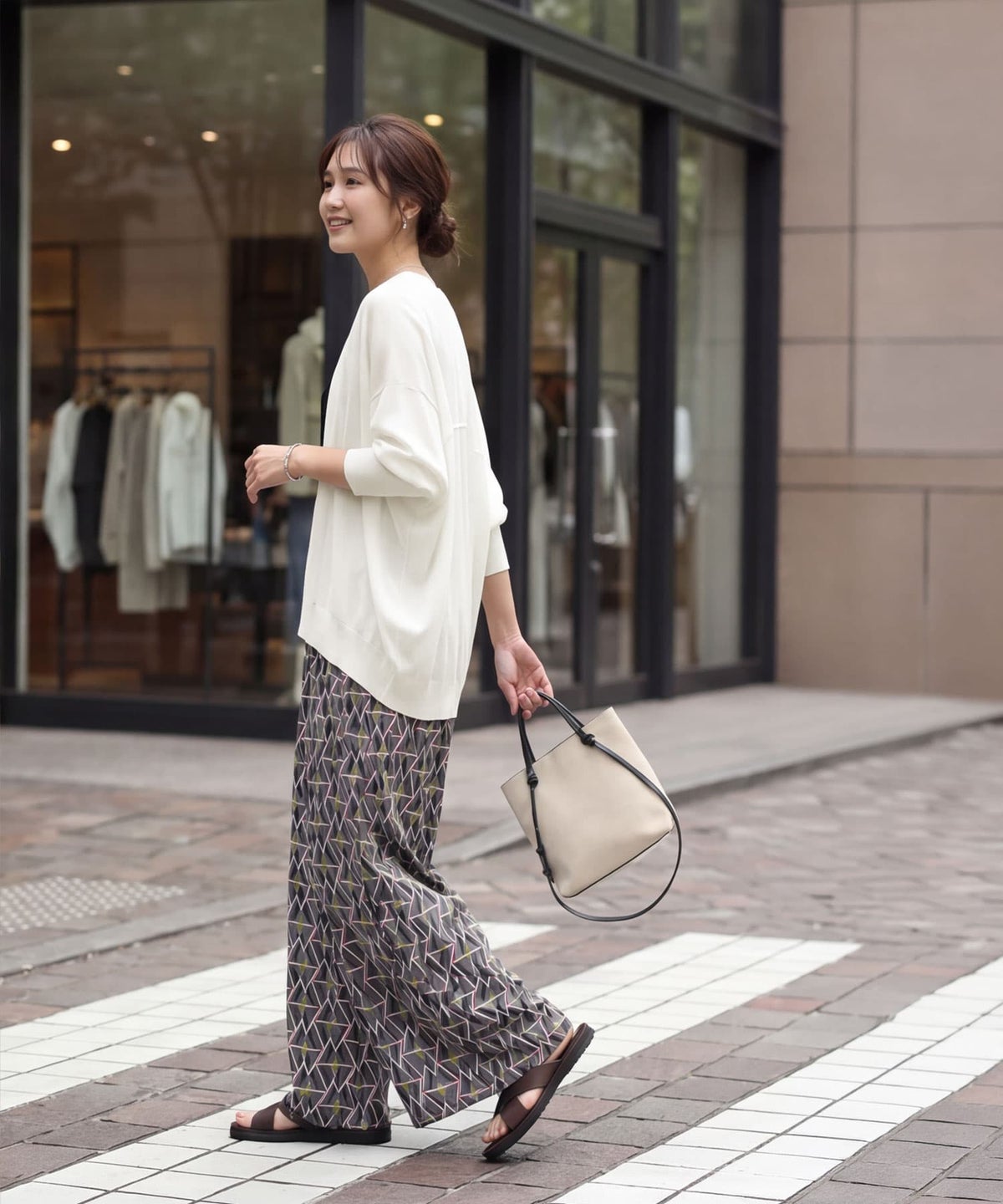 着用イメージ 163cm ホワイト