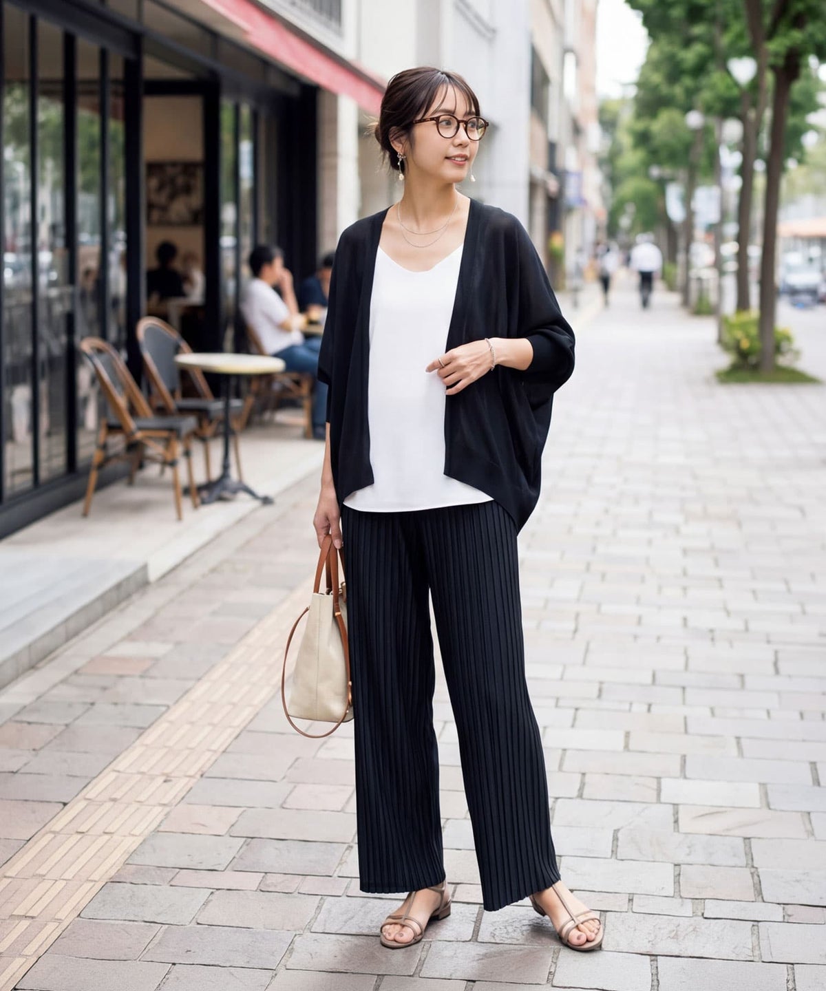 着用イメージ 163cm ブラック