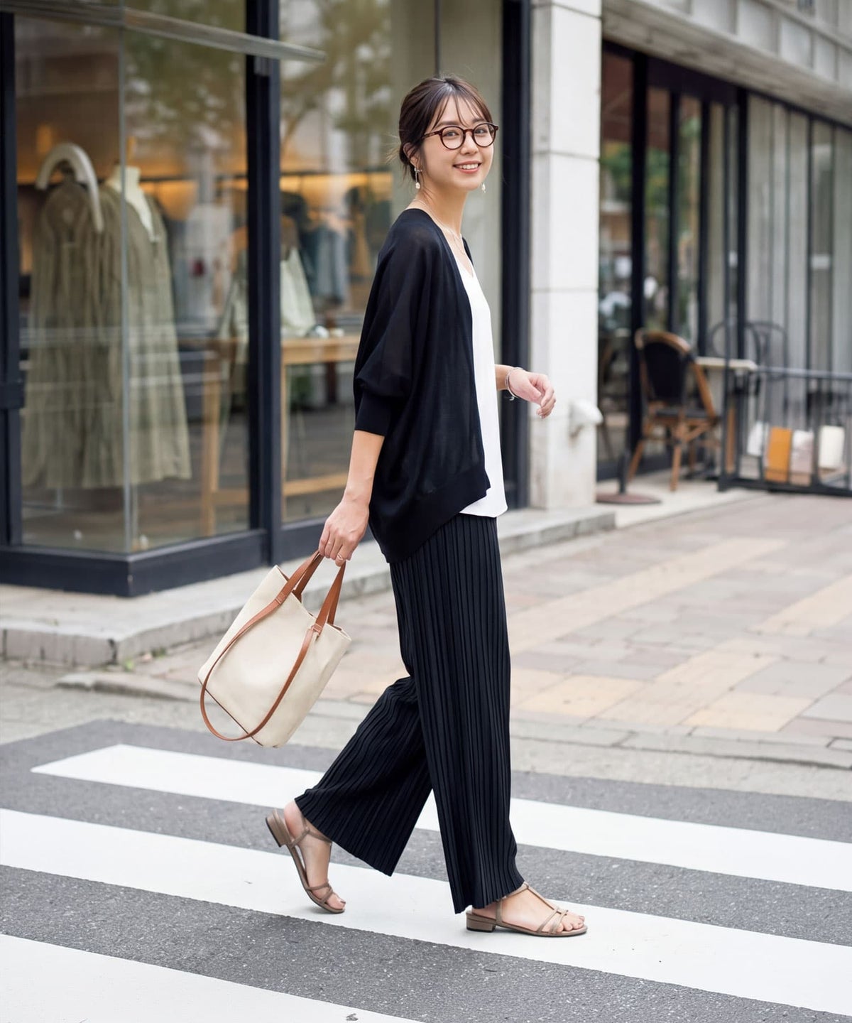 着用イメージ 163cm ブラック