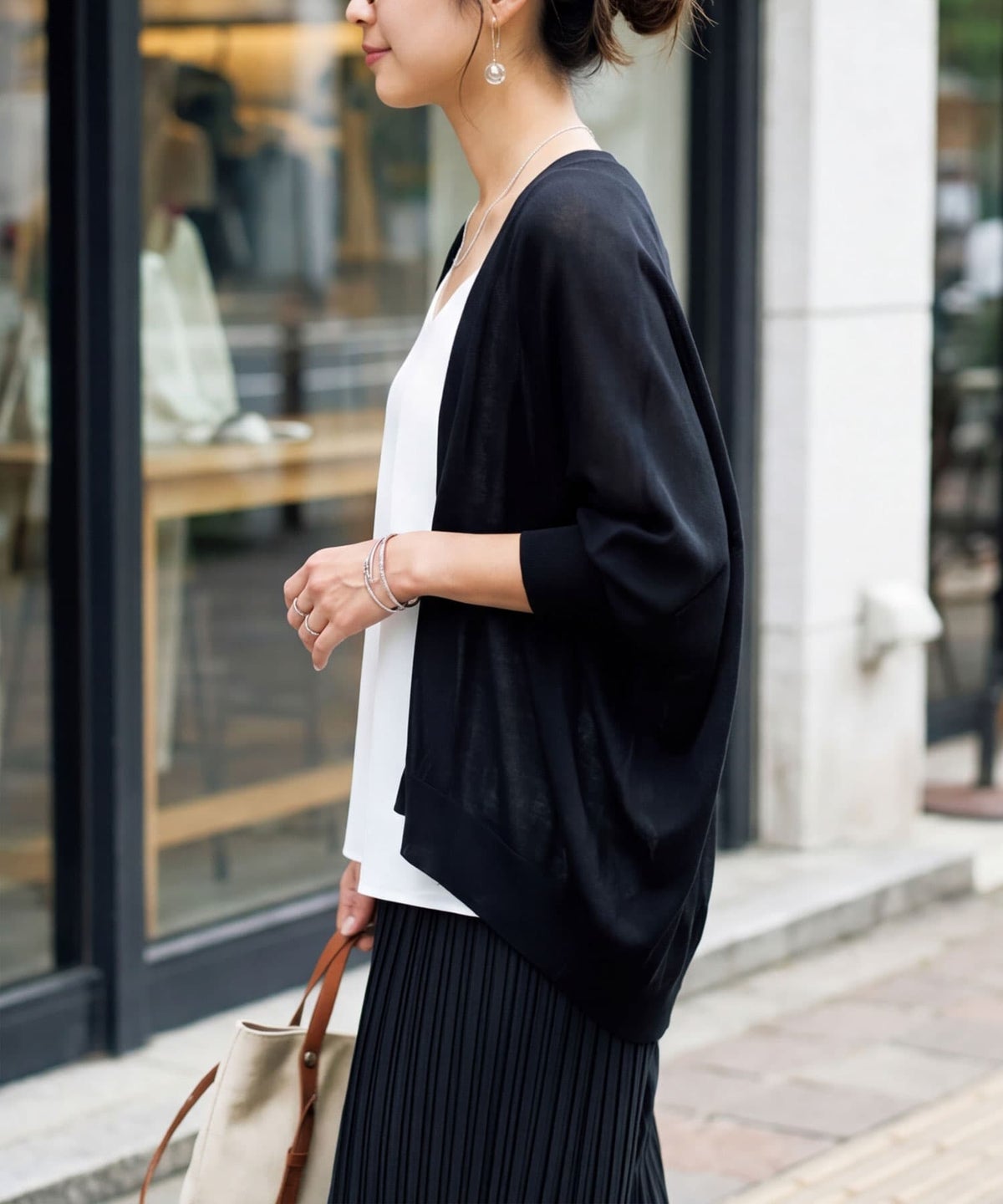 着用イメージ 163cm ブラック