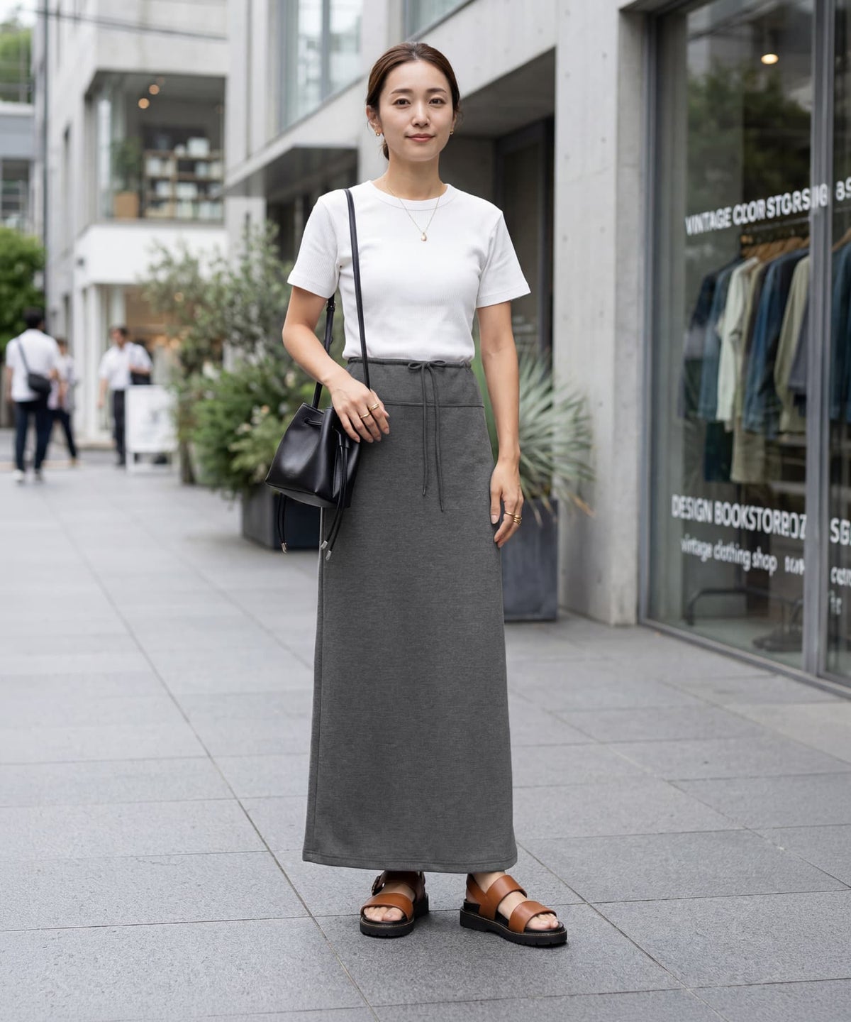 着用イメージ 163cm グレー