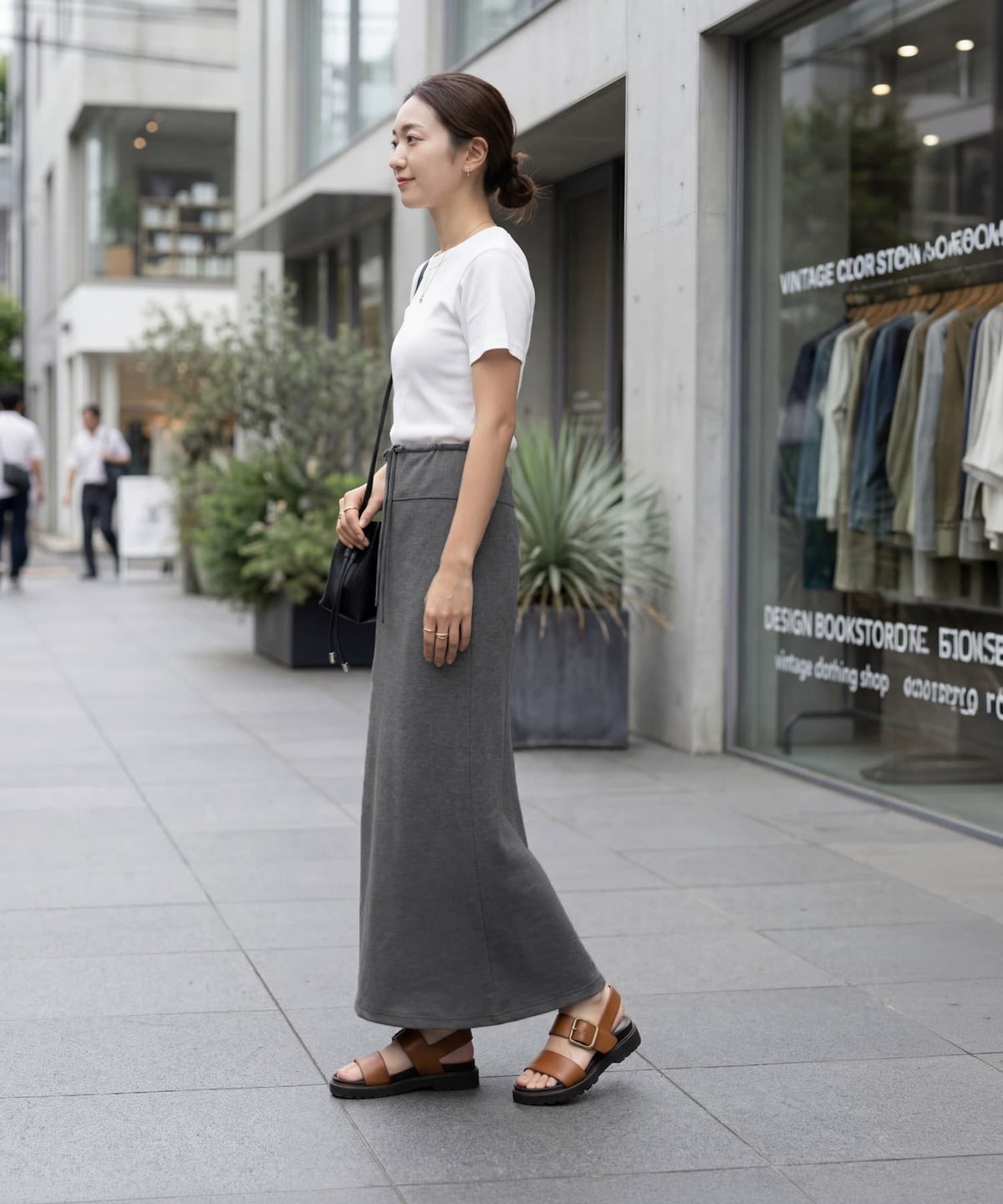 着用イメージ 163cm グレー