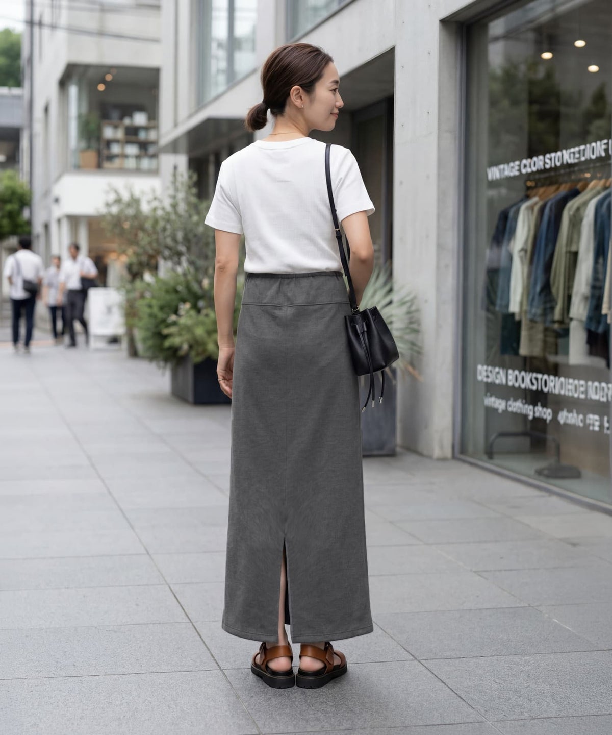 着用イメージ 163cm グレー