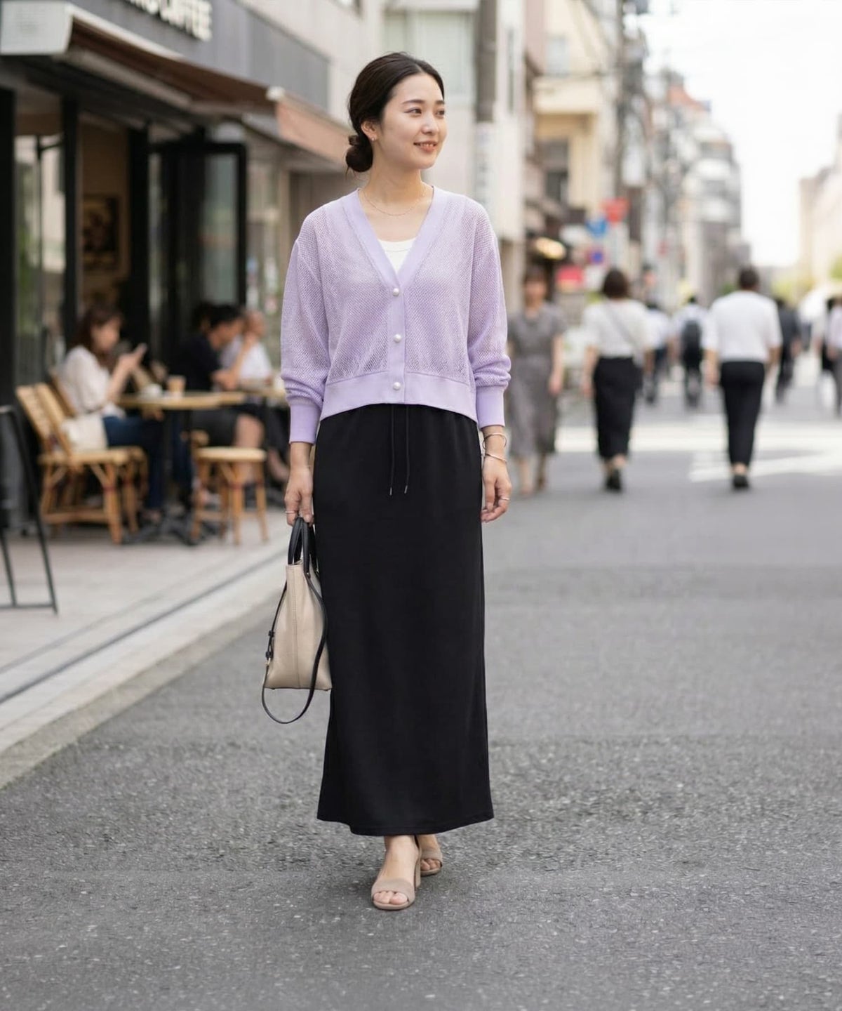 着用イメージ 163cm ブラック