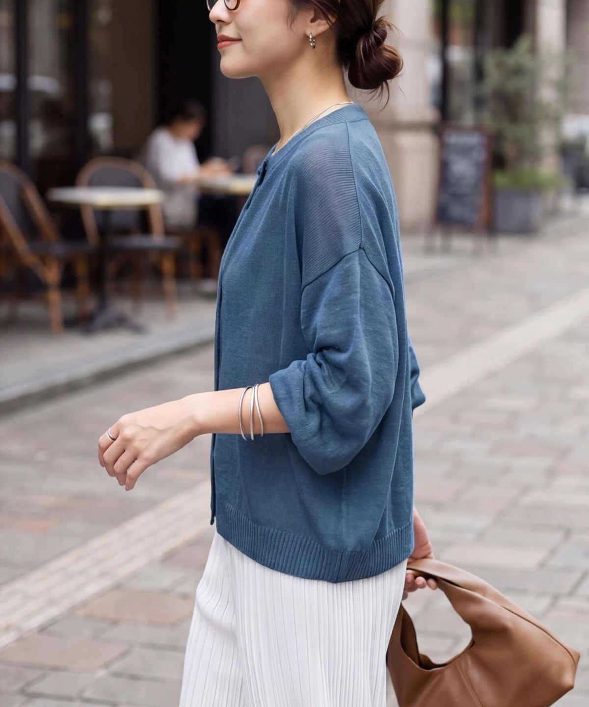 着用イメージ 163cm ブルー