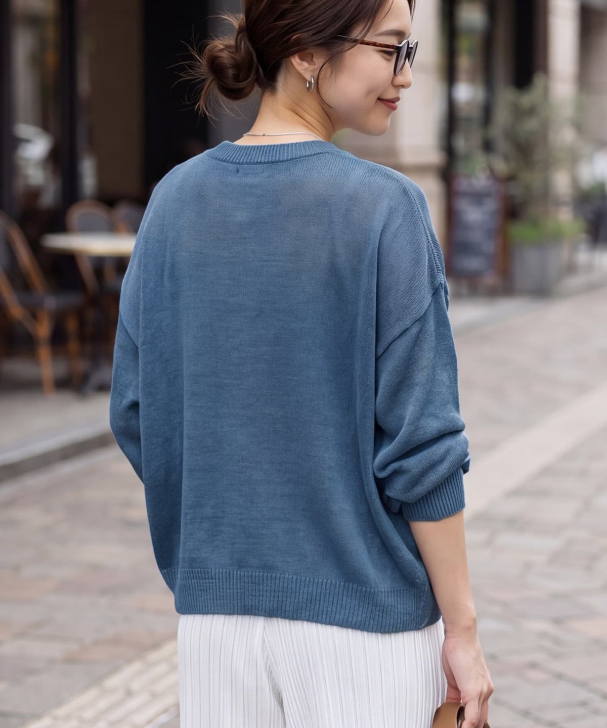 着用イメージ 163cm ブルー