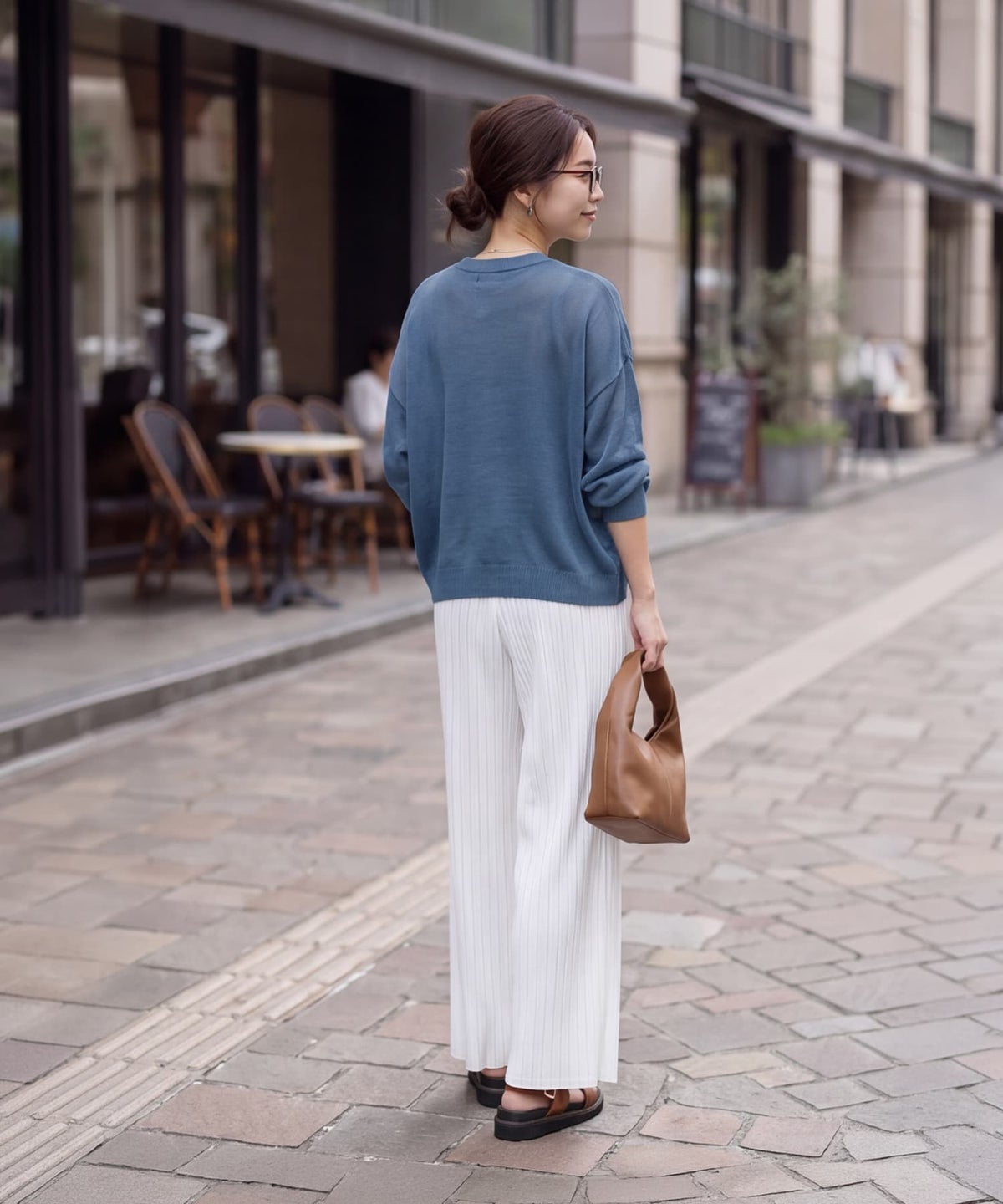 着用イメージ 163cm ブルー