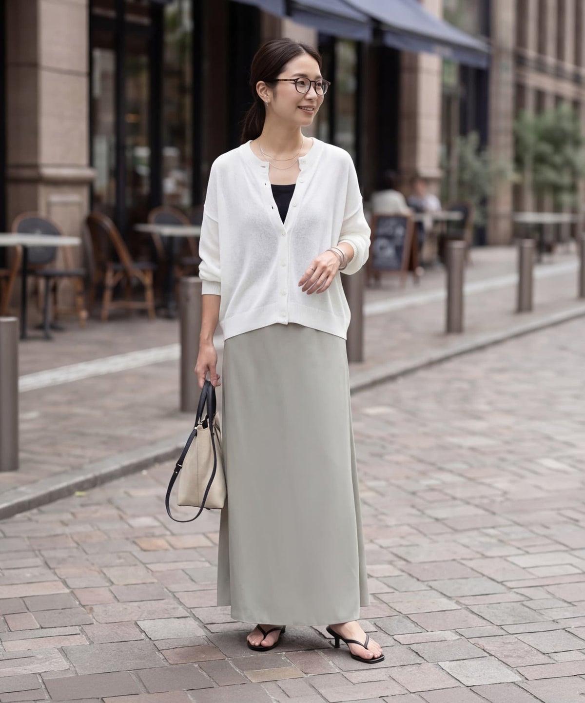 着用イメージ 163cm ホワイト