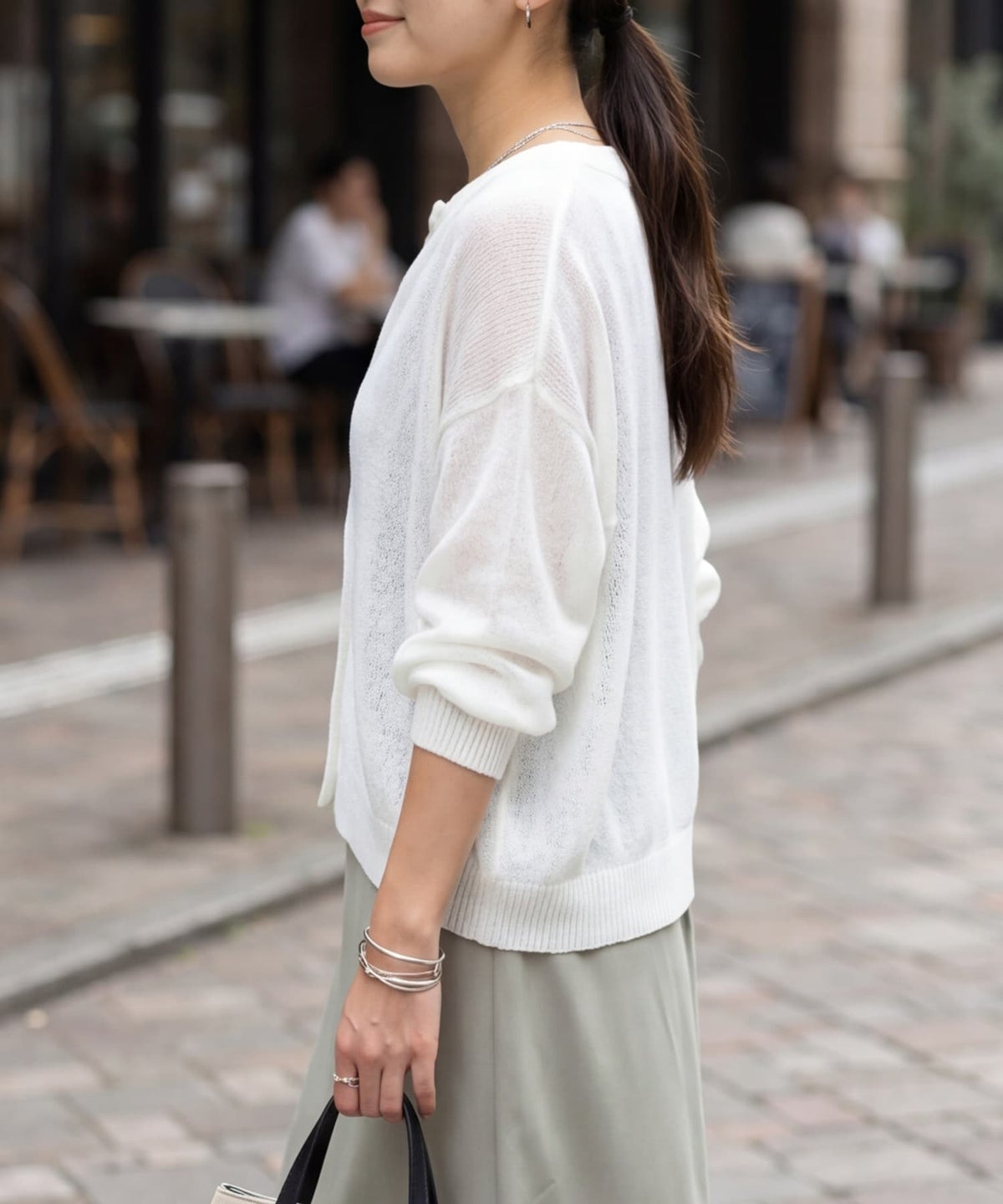 着用イメージ 163cm ホワイト