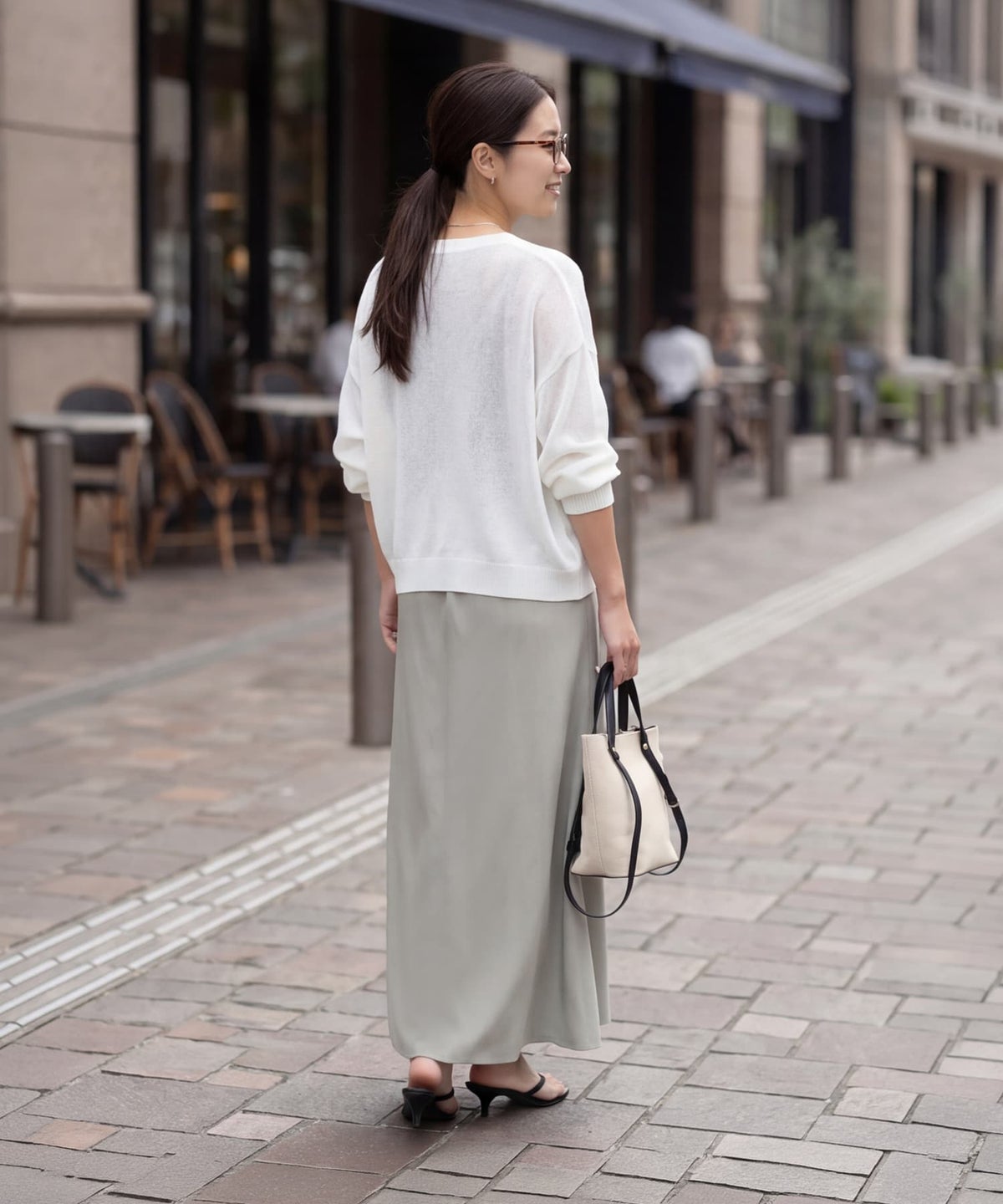 着用イメージ 163cm ホワイト