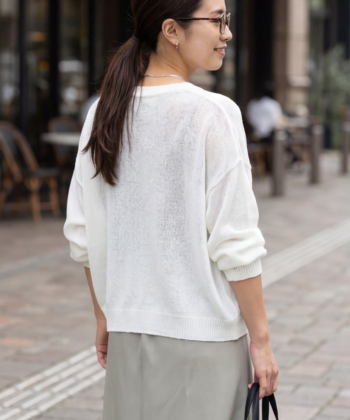 着用イメージ 163cm ホワイト