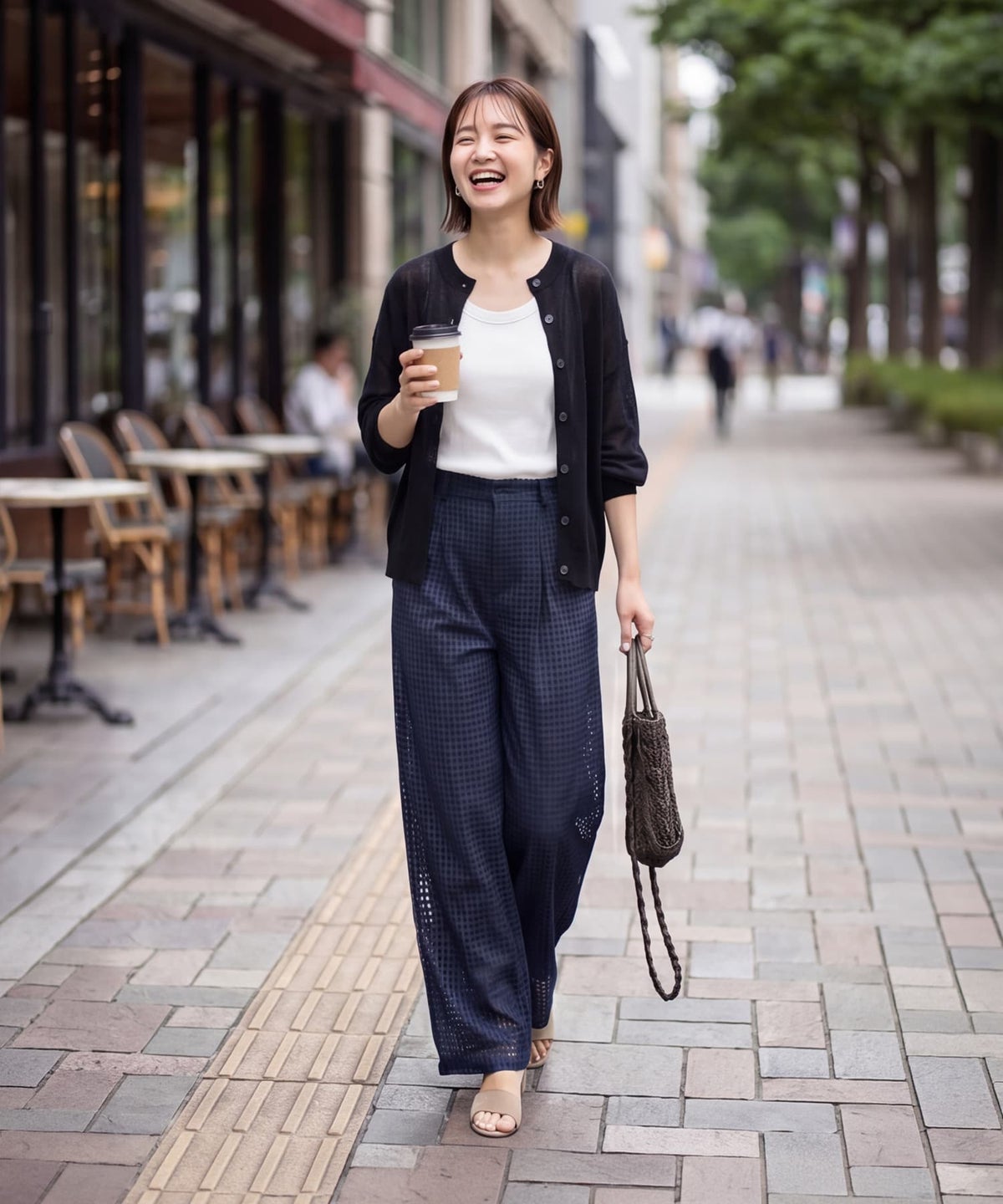 着用イメージ 163cm ブラック