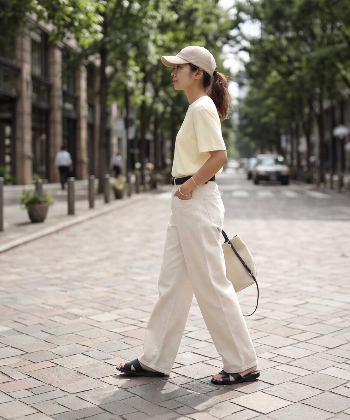 着用イメージ 163cm イエロー