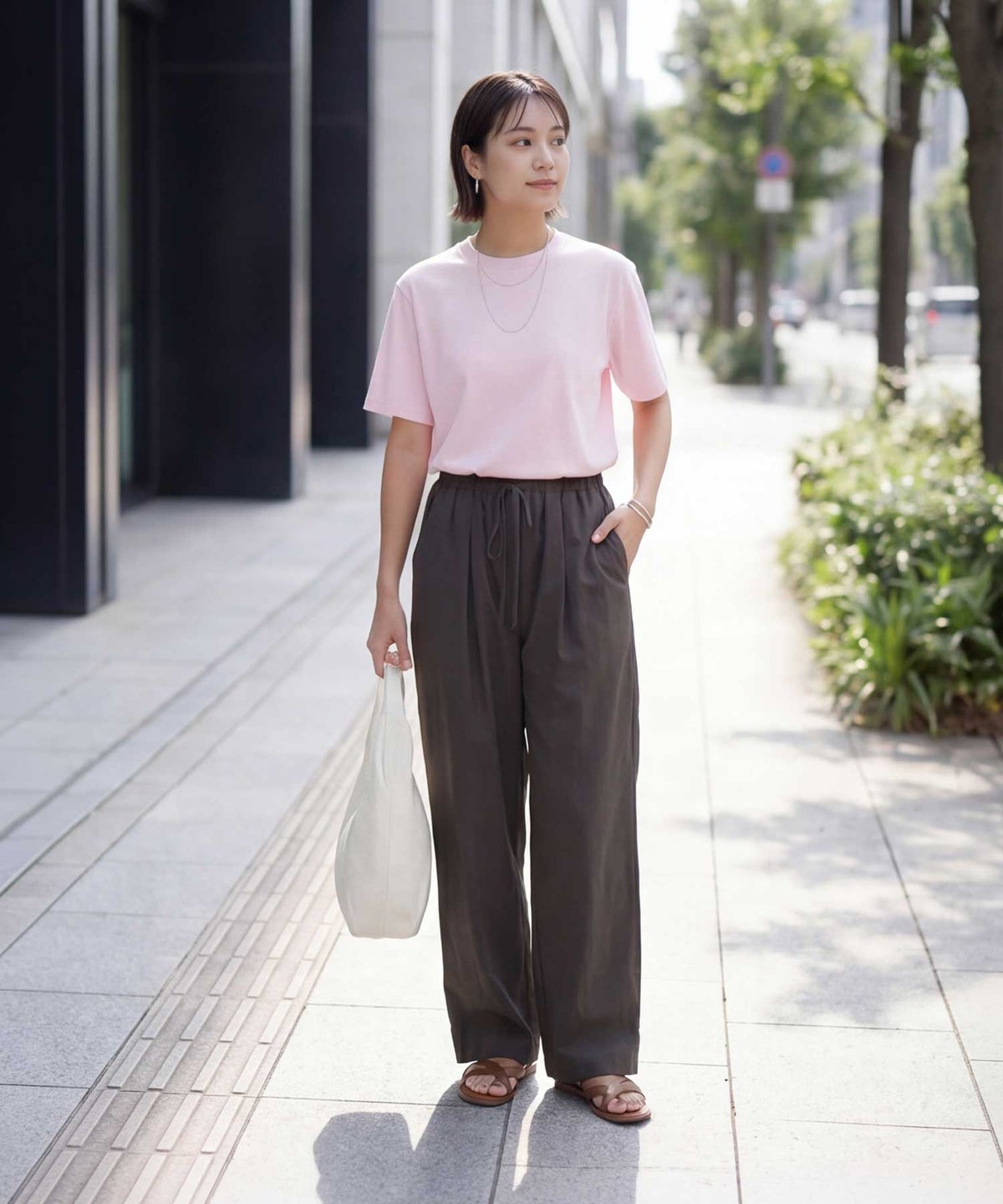 着用イメージ 163cm ピンク