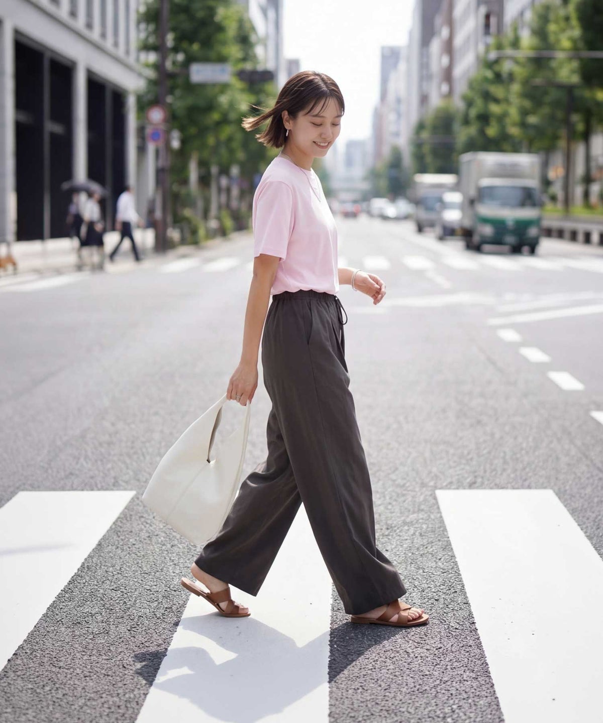 着用イメージ 163cm ピンク